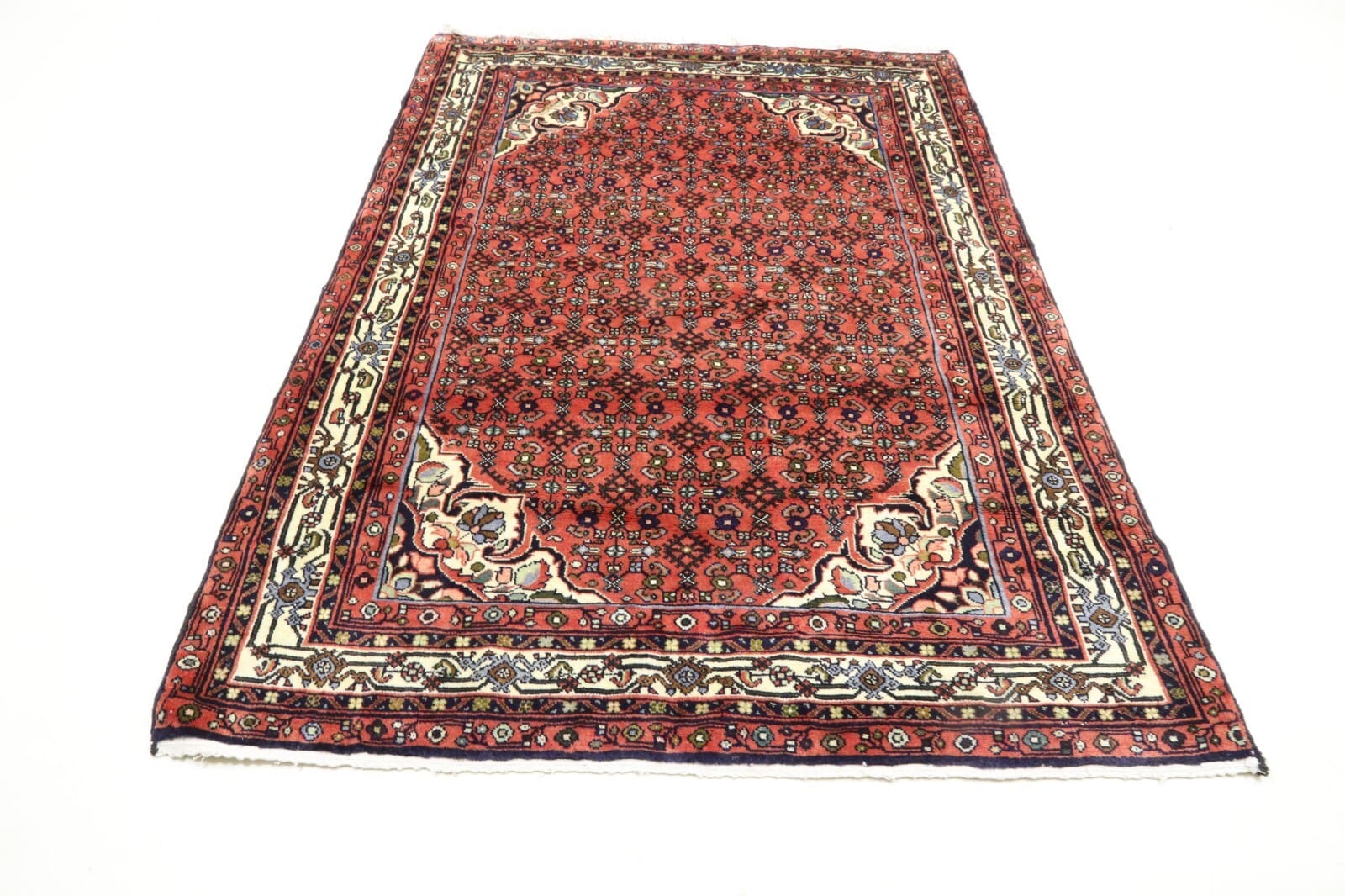 Hamadan Perserteppich 195 × 147 cm aus Wolle, handgeknüpft