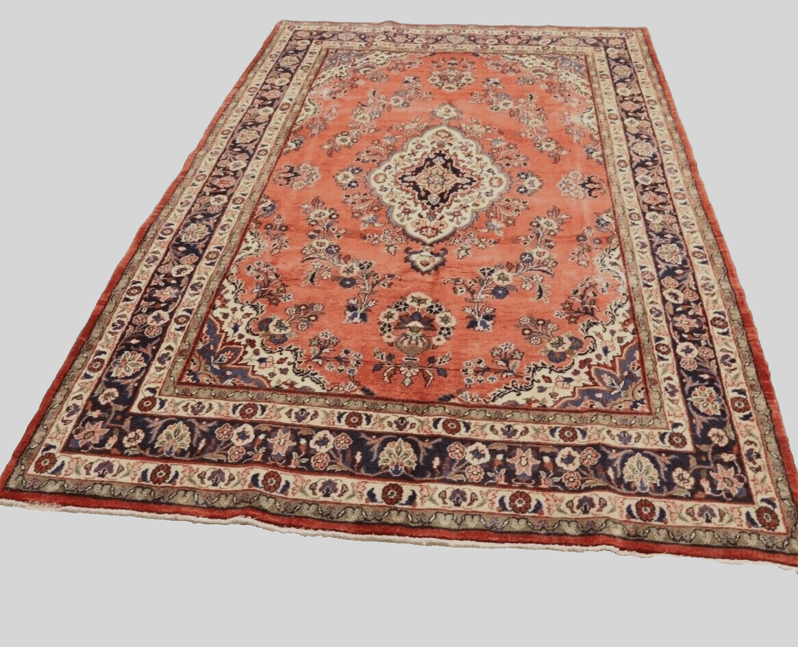 Hamadan Perserteppich 335 × 215 cm aus Wolle, handgeknüpft