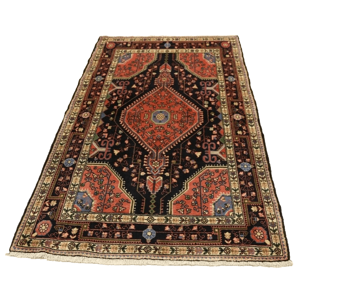 Handgeknüpfter Hamadan Perserteppich, 180 × 110 cm, Wolle