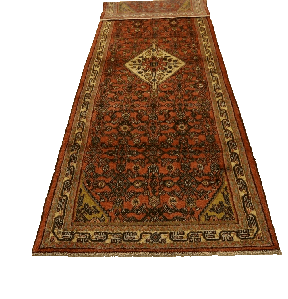 Hamadan Perserteppich 312 × 102 cm aus Wolle, handgeknüpft
