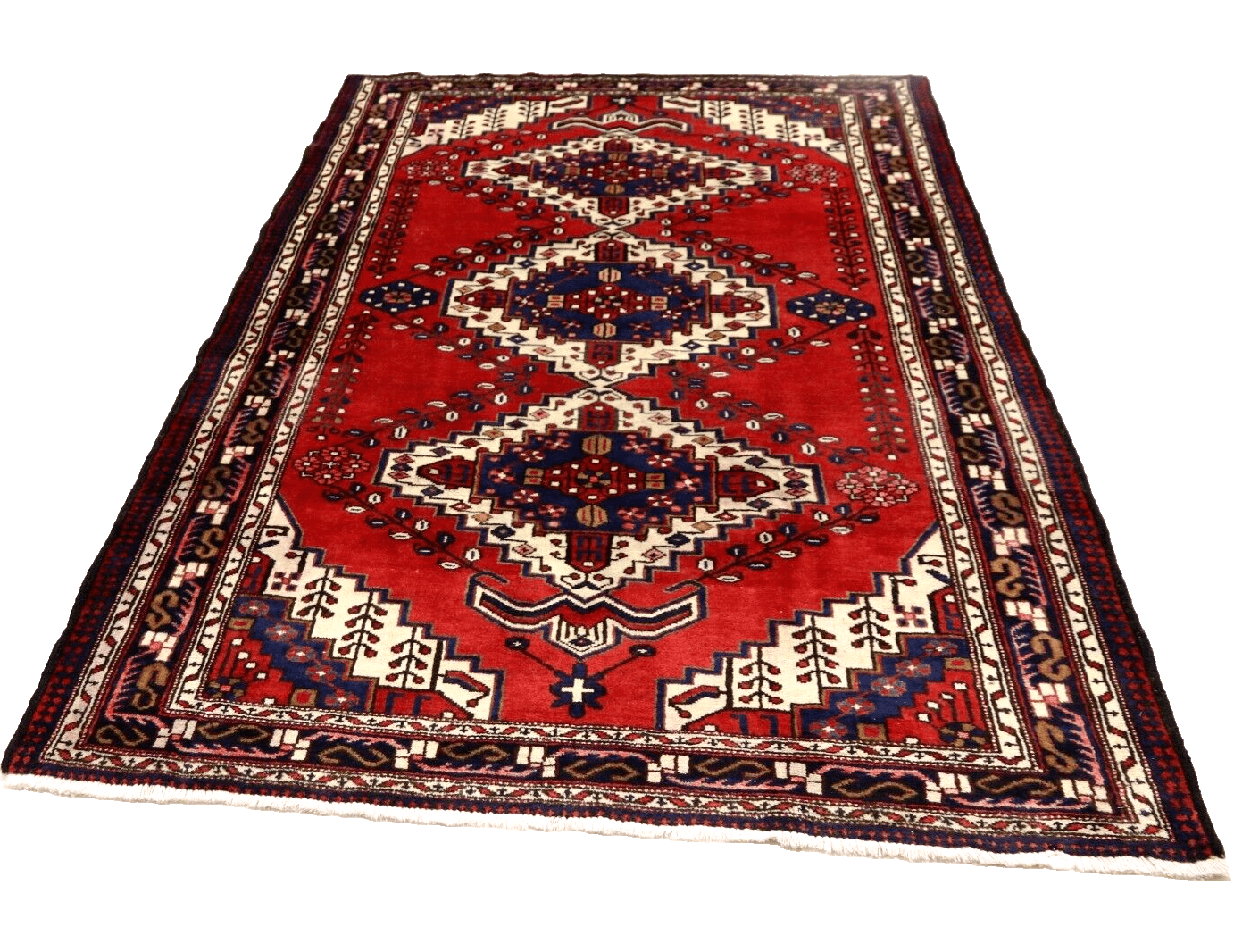 Handgeknüpfter Hamadan Perserteppich, 217 × 160 cm, Wolle