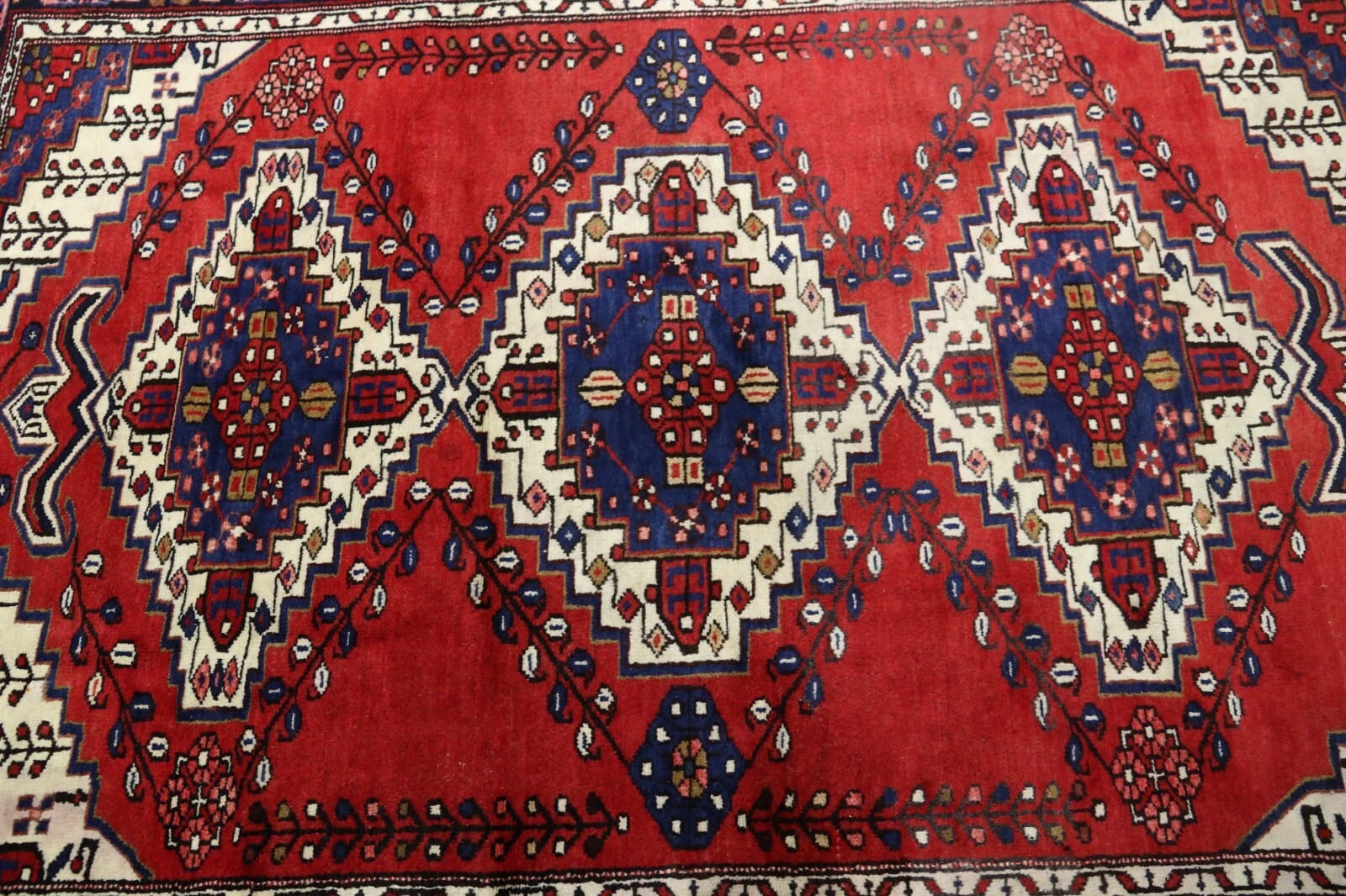 Handgeknüpfter Hamadan Perserteppich, 217 × 160 cm, Wolle