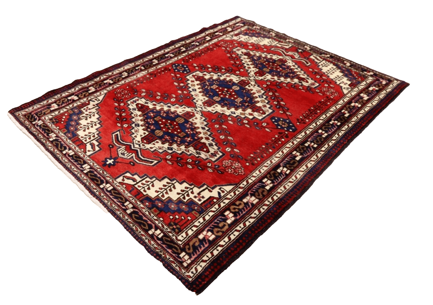 Handgeknüpfter Hamadan Perserteppich, 217 × 160 cm, Wolle