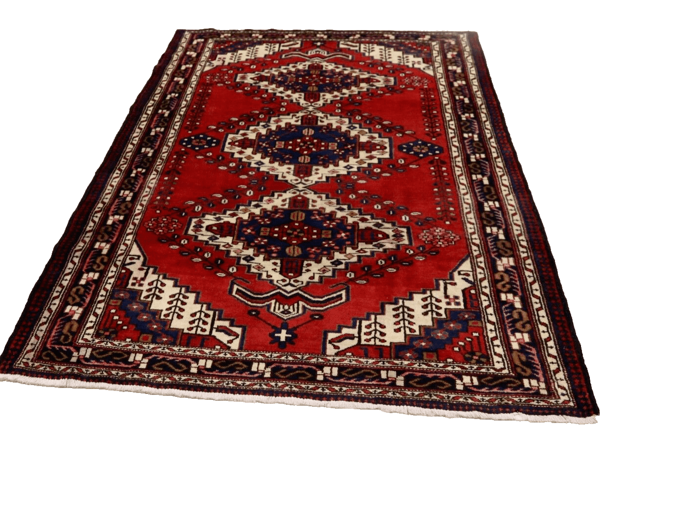 Handgeknüpfter Hamadan Perserteppich, 217 × 160 cm, Wolle
