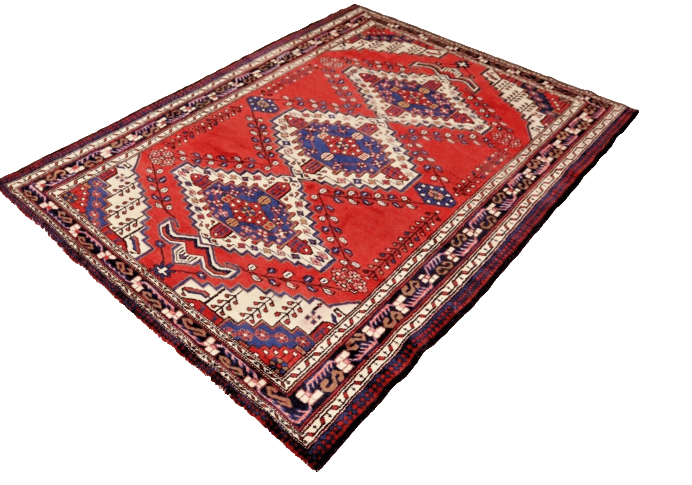 Handgeknüpfter Hamadan Perserteppich, 217 × 160 cm, Wolle