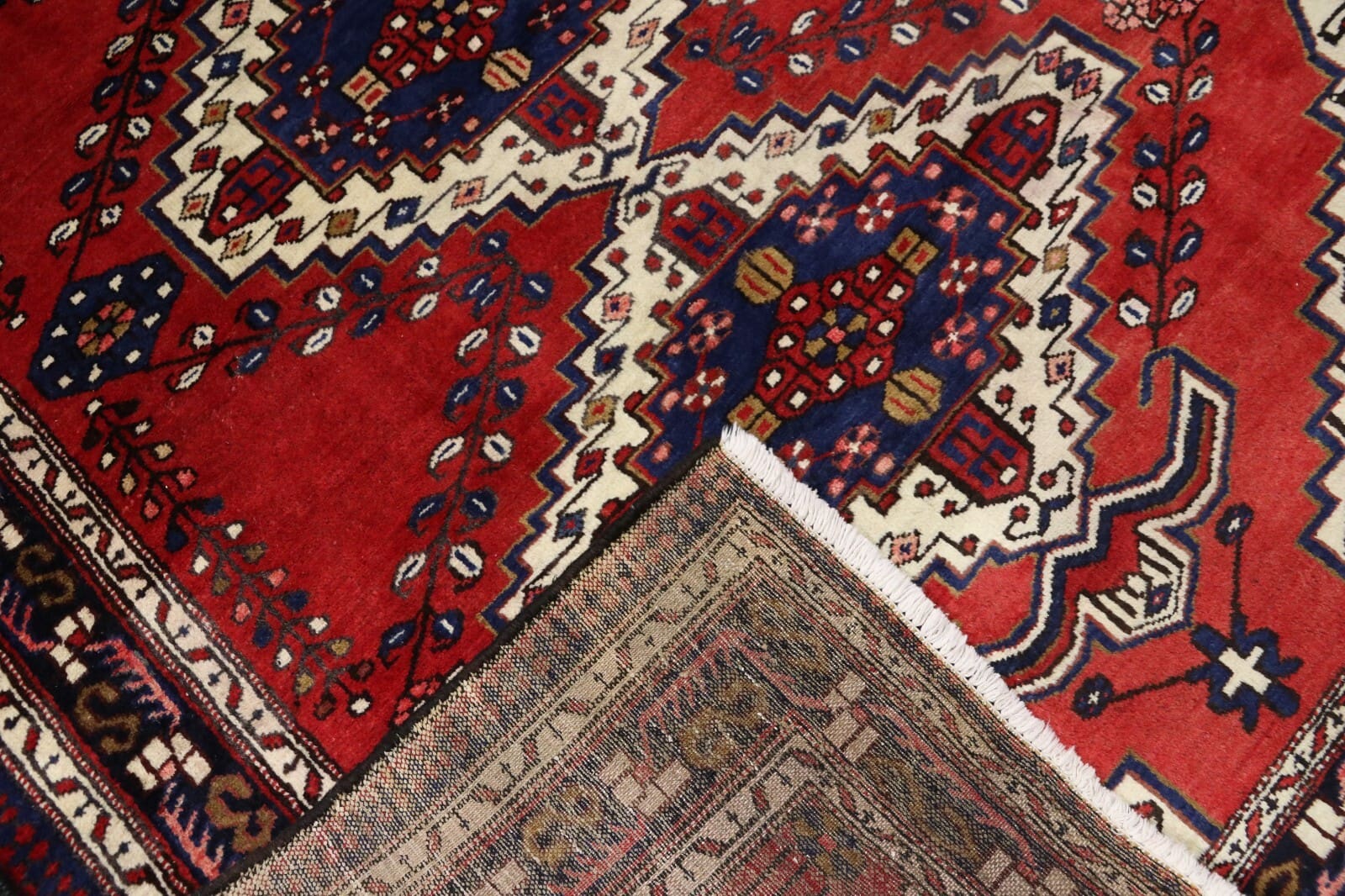 Handgeknüpfter Hamadan Perserteppich, 217 × 160 cm, Wolle