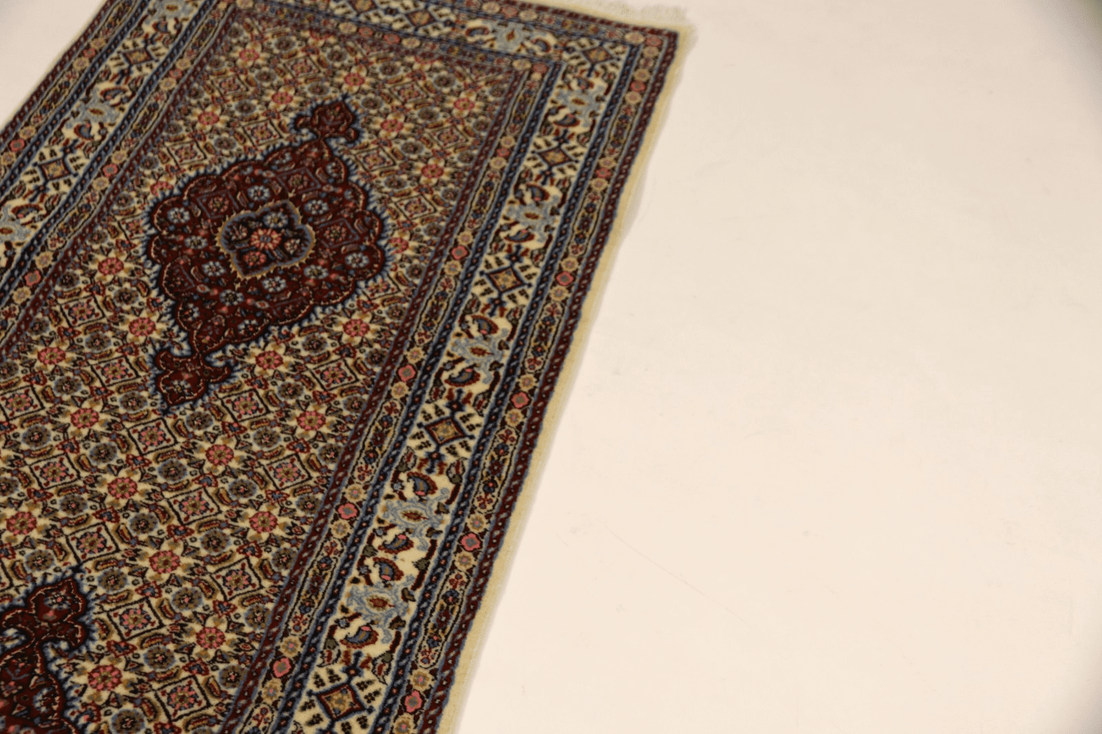Handgeknüpfter Orientalisch Perserteppich, 197 × 76 cm, Wolle & Seide