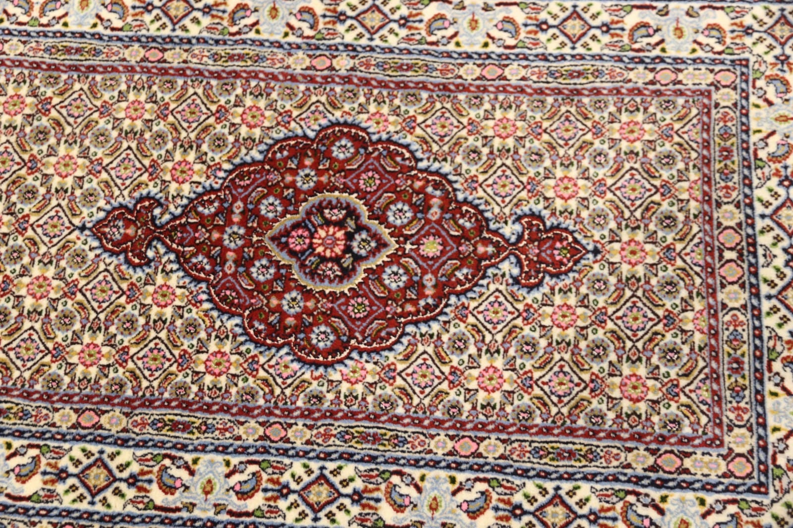 Handgeknüpfter Orientalisch Perserteppich, 197 × 76 cm, Wolle & Seide