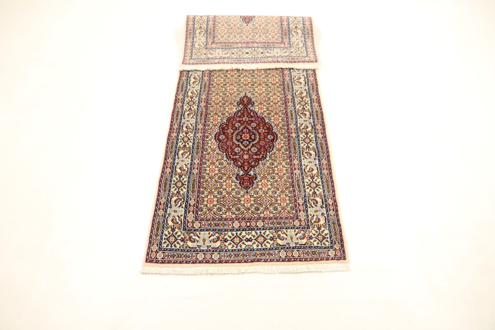 Handgeknüpfter Orientalisch Perserteppich, 197 × 76 cm, Wolle & Seide