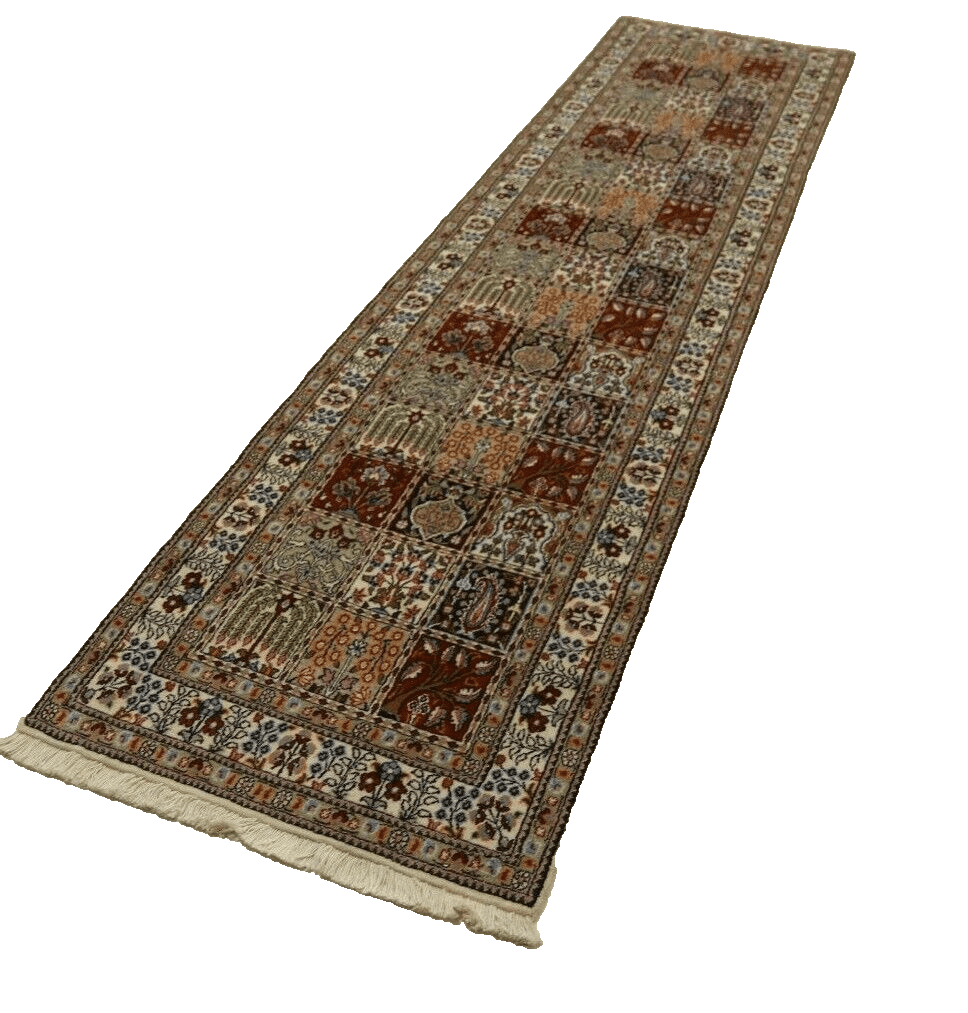 orientteppich-perserteppich-super-moud-298-x-78-cm-400000-knoten-handgeknupft-2 Moud Perserteppich 296 × 77 cm aus Wolle & Seide, handgeknüpft