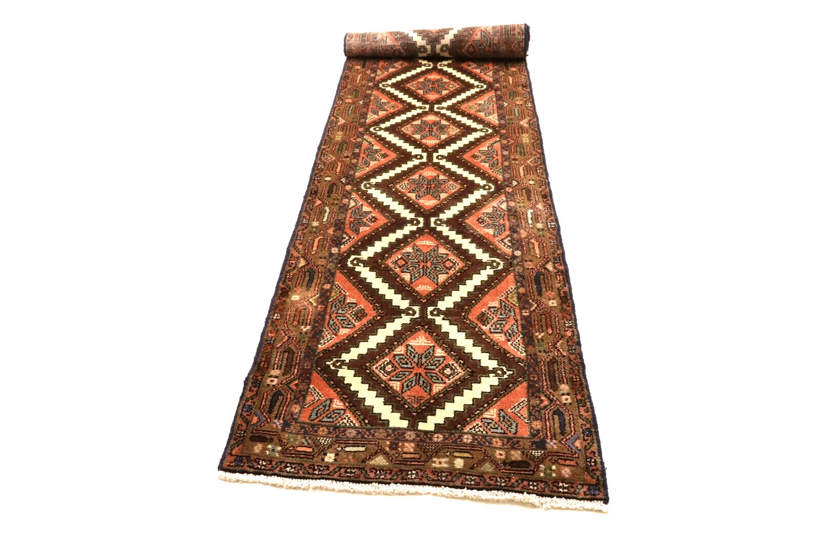 Handgeknüpfter Hamadan Perserteppich, 273 × 70 cm, Wolle