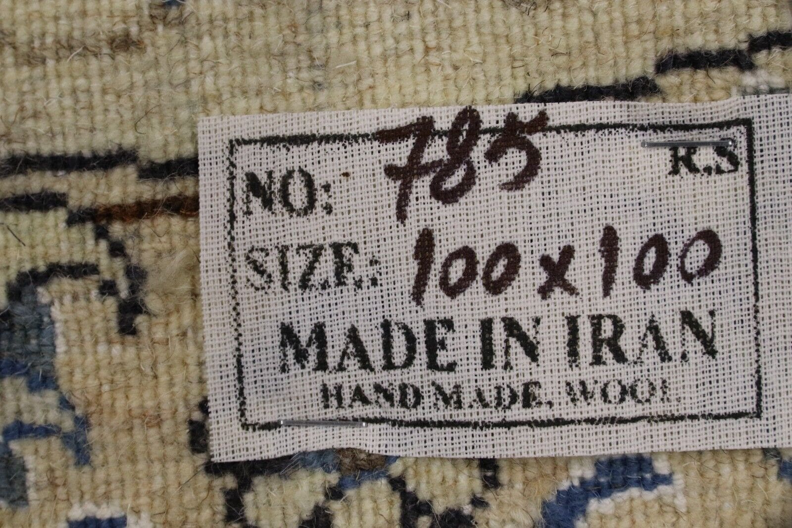 Orientalisch Perserteppich 100 × 100 cm aus Wolle & Seide, handgeknüpft