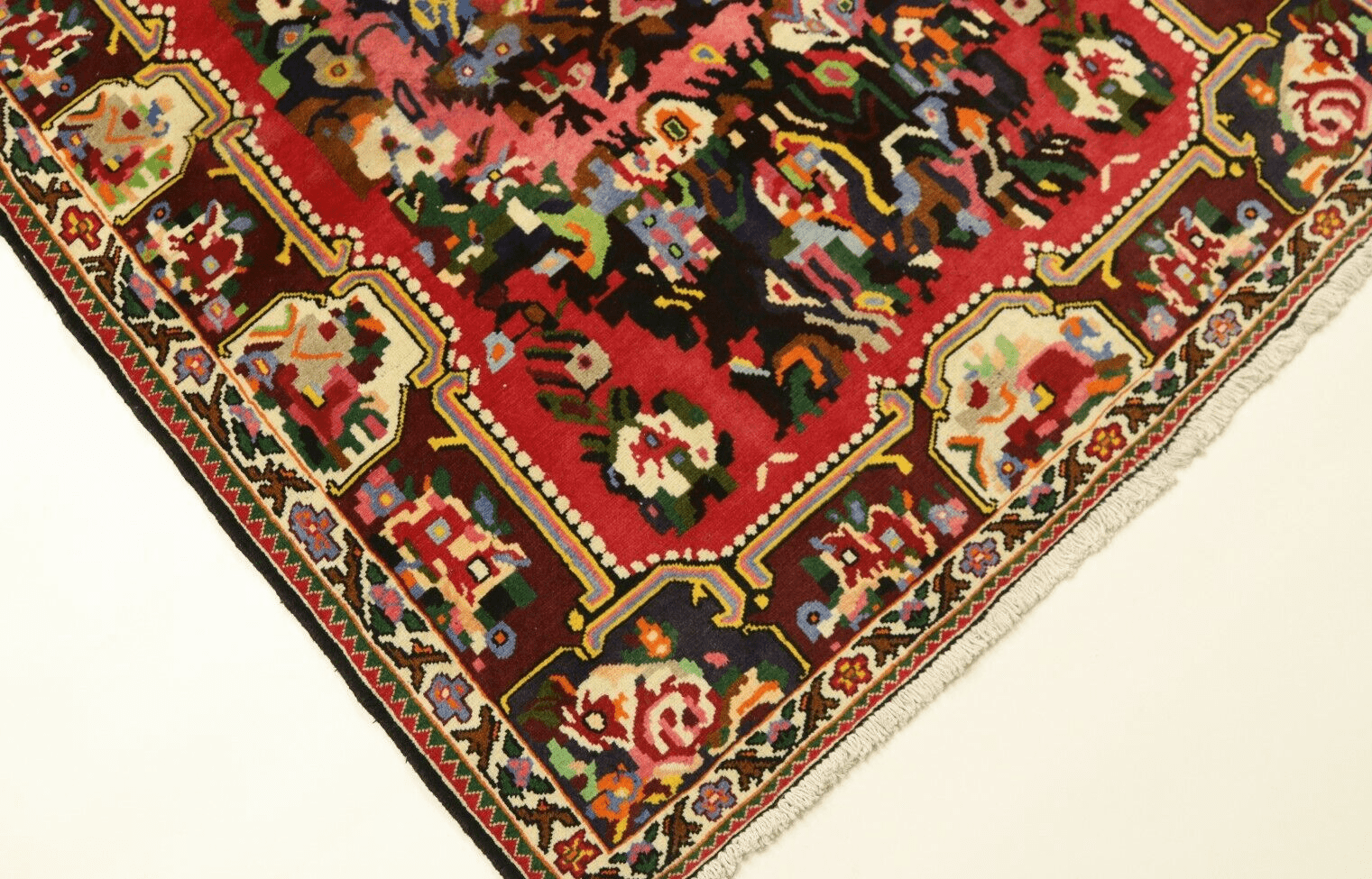 Hamadan Perserteppich 198 × 138 cm aus Wolle, handgeknüpft