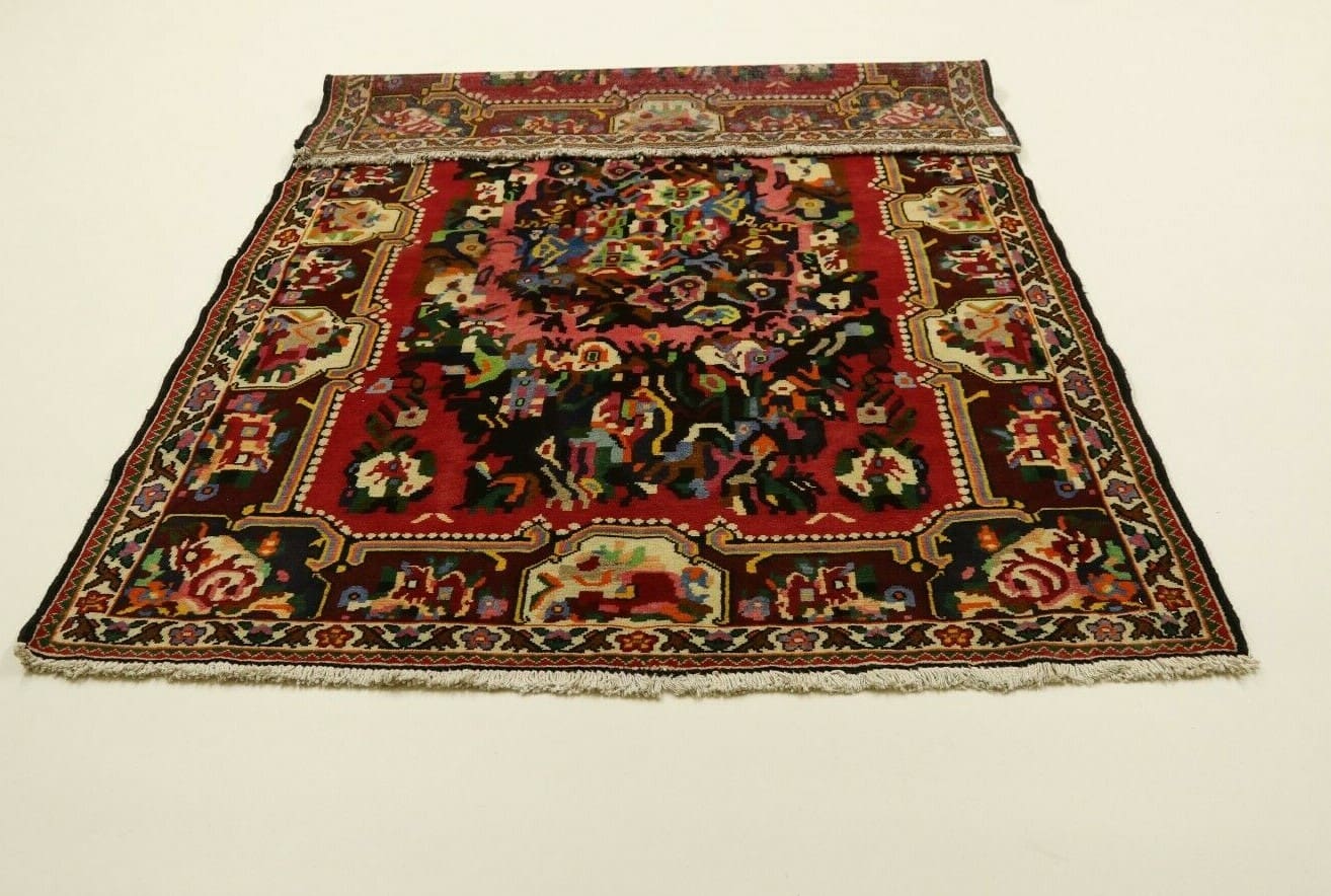 Hamadan Perserteppich 198 × 138 cm aus Wolle, handgeknüpft