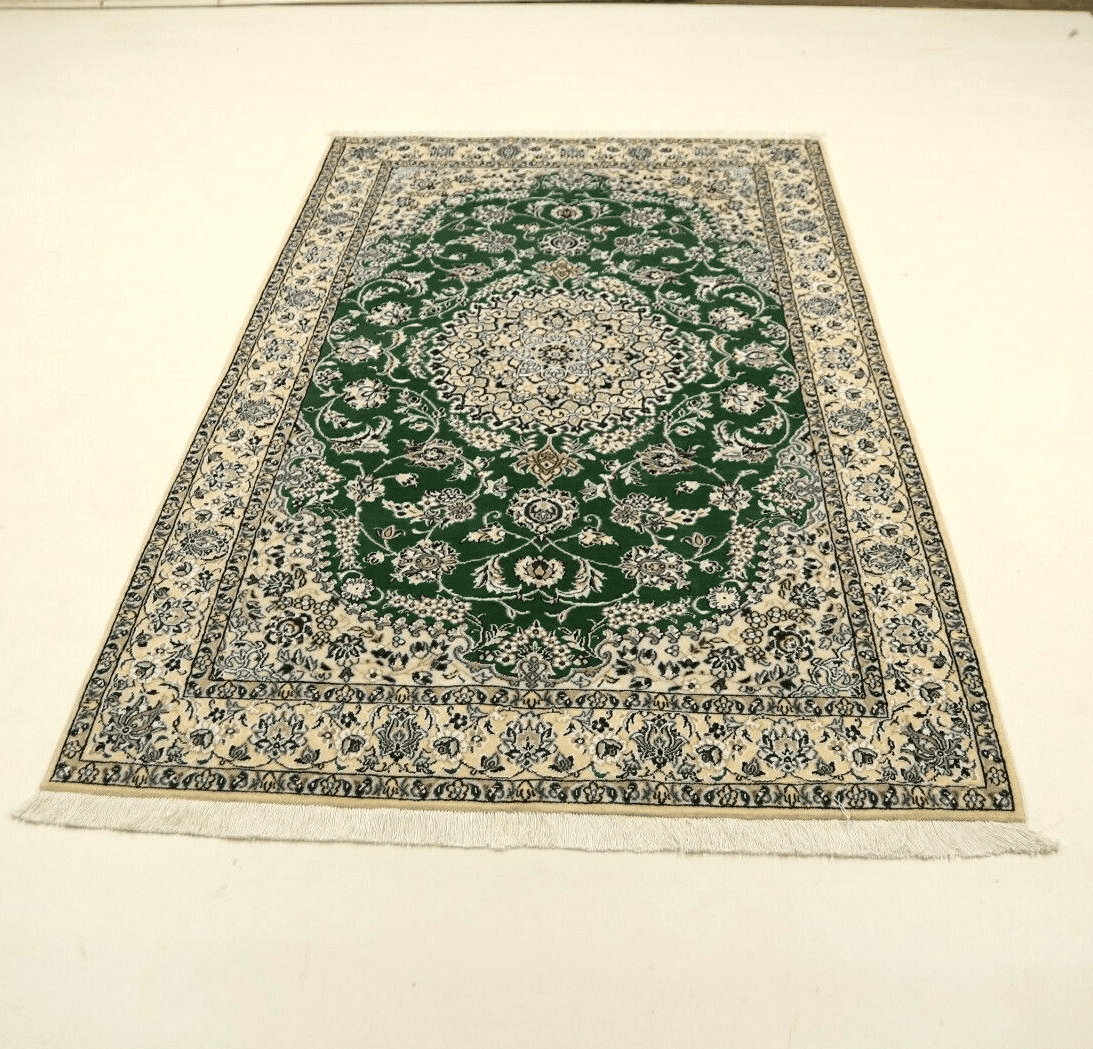 perser-teppich-super-nain-9-la-204x134cm-handgeknupft-500000-knoten-2 Handgeknüpfter Nain Perserteppich, 202 × 133 cm, Wolle