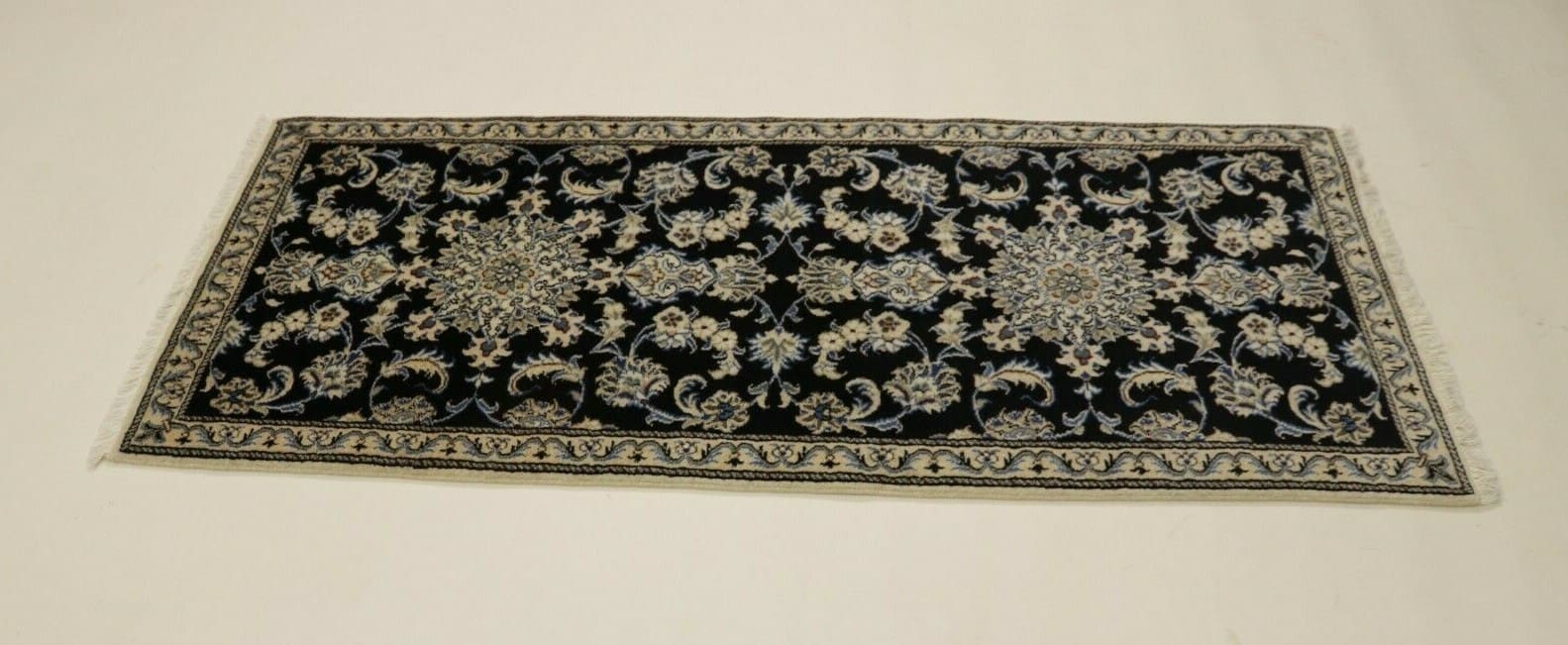 Handgeknüpfter Orientalisch Perserteppich, 197 × 72 cm, Wolle & Seide