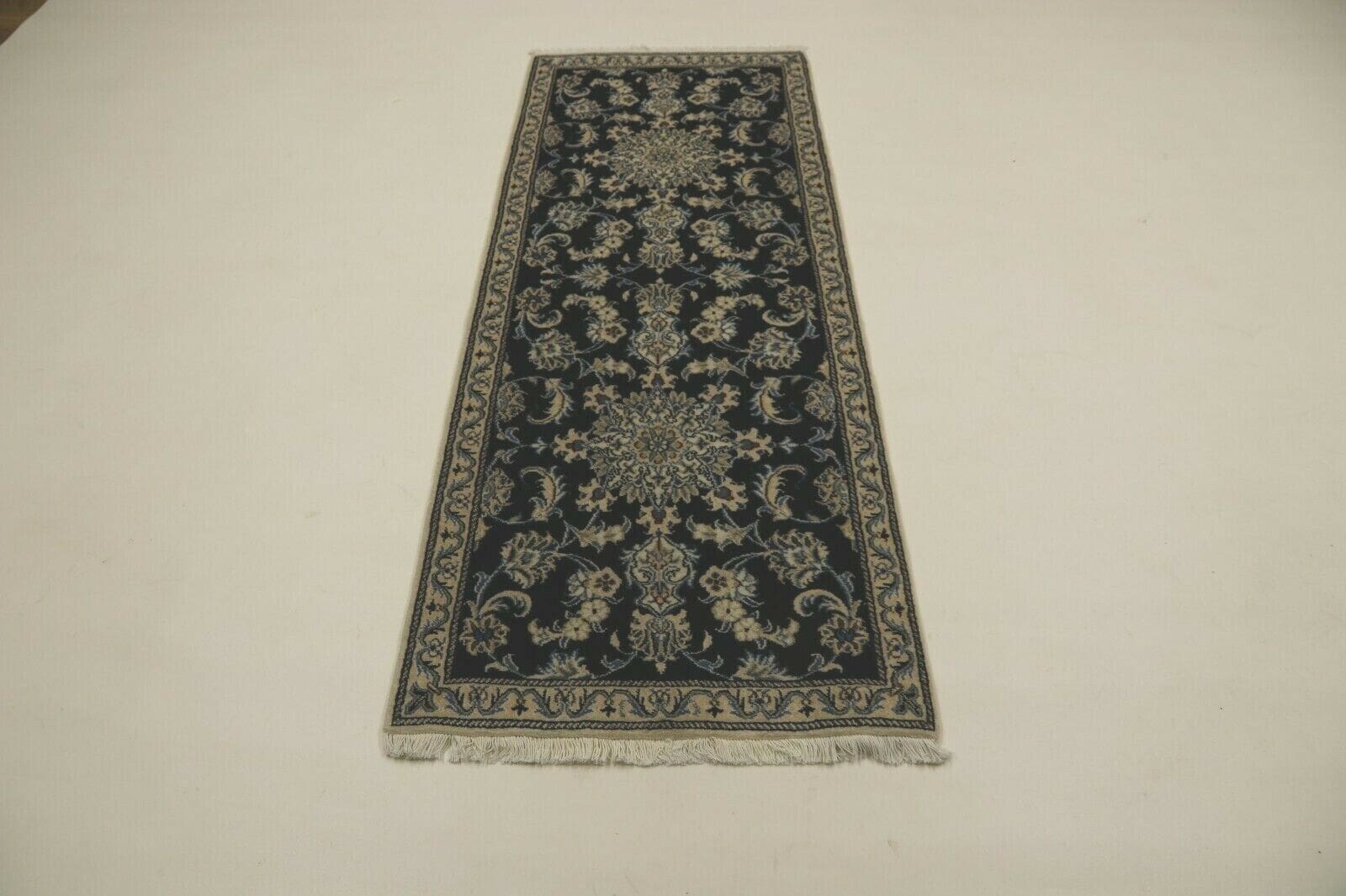 Handgeknüpfter Orientalisch Perserteppich, 197 × 72 cm, Wolle & Seide