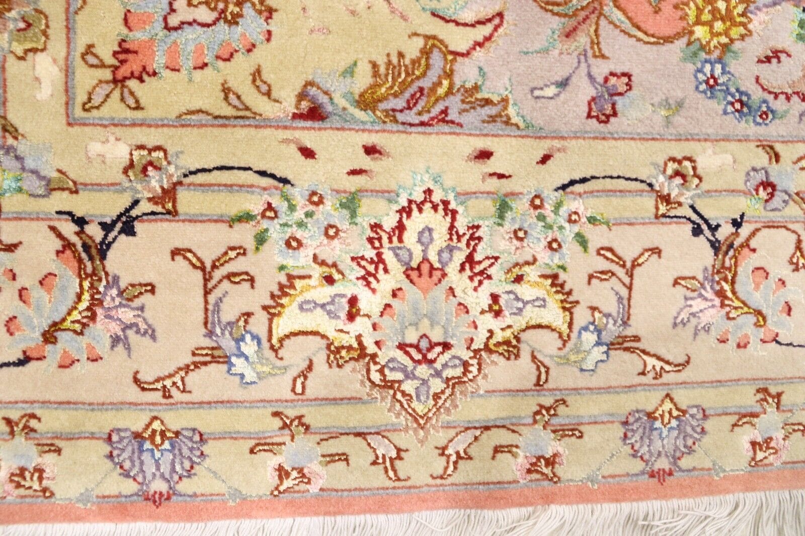 Täbriz Perserteppich 152 × 151 cm aus Wolle & Seide, handgeknüpft