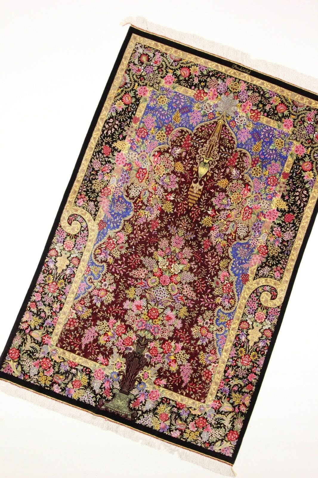 Ghom Perserteppich aus Iran, 197 × 128 cm
