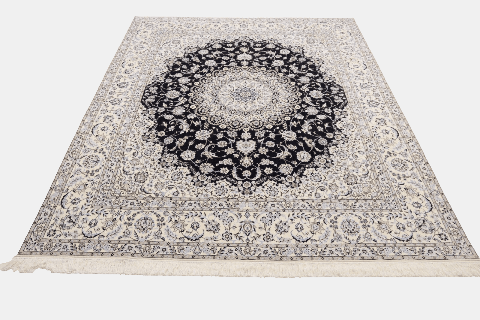 Nain Perserteppich 248 × 206 cm aus Wolle & Seide, handgeknüpft