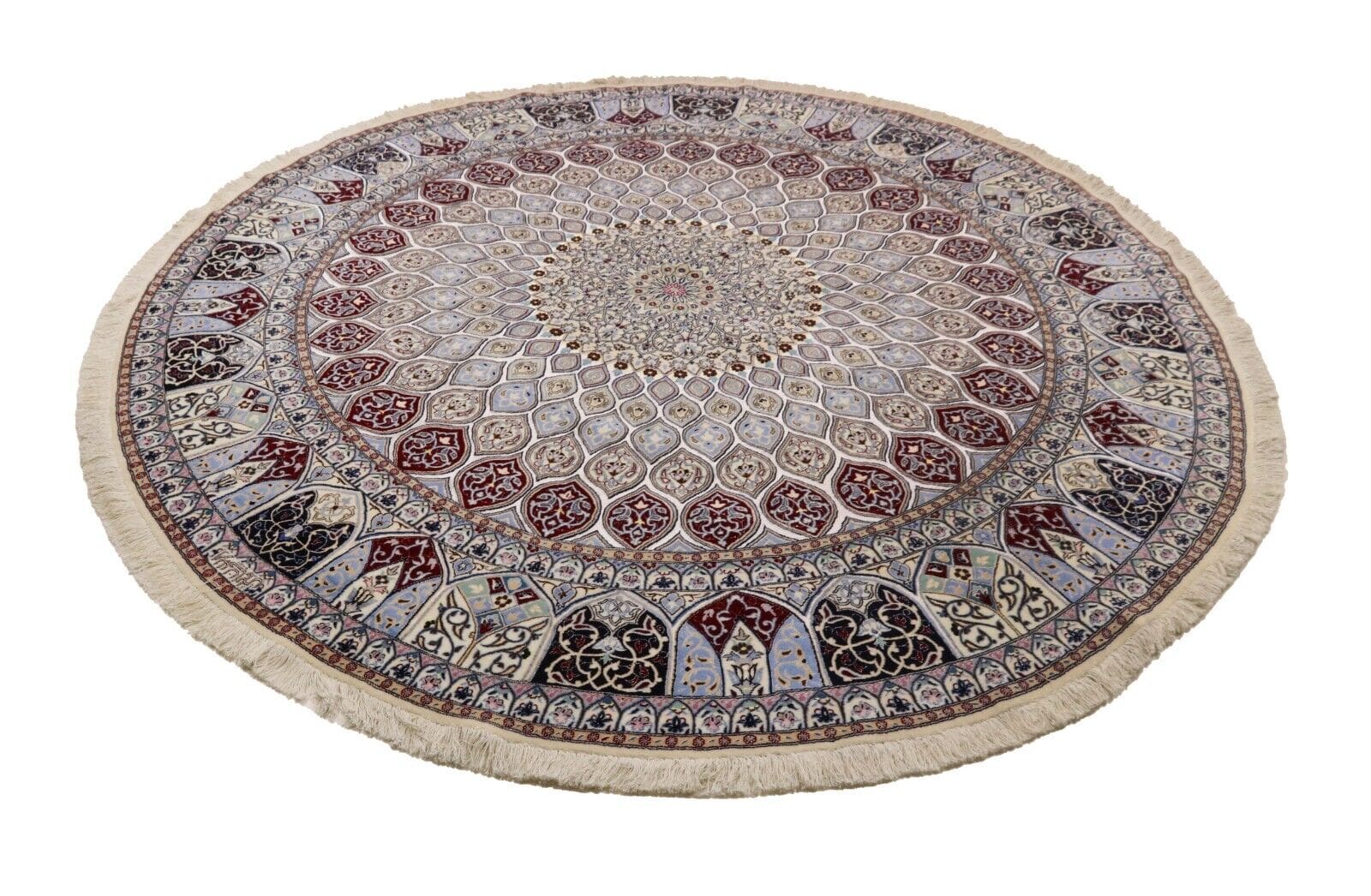 Handgeknüpfter Nain Perserteppich, 250 × 250 cm, Wolle & Seide