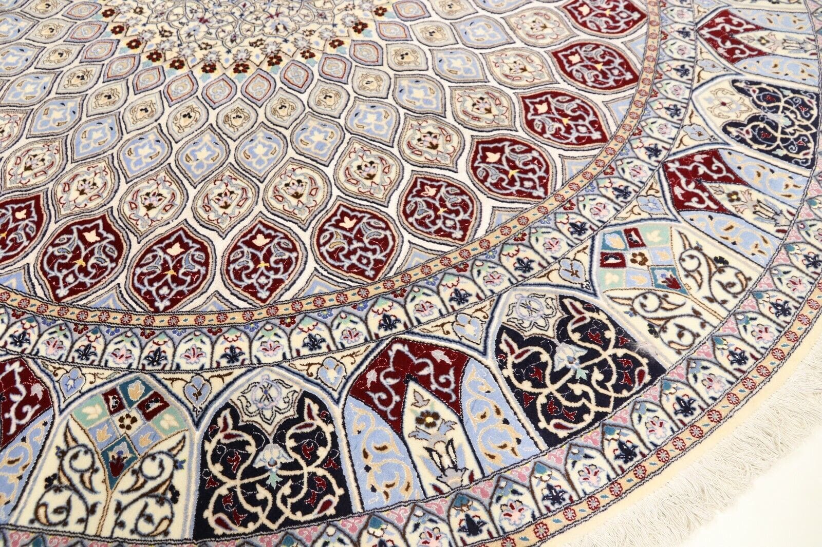 Handgeknüpfter Nain Perserteppich, 250 × 250 cm, Wolle & Seide