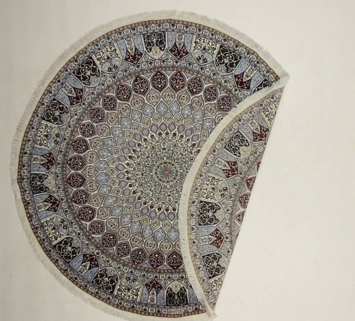 Handgeknüpfter Nain Perserteppich, 250 × 250 cm, Wolle & Seide