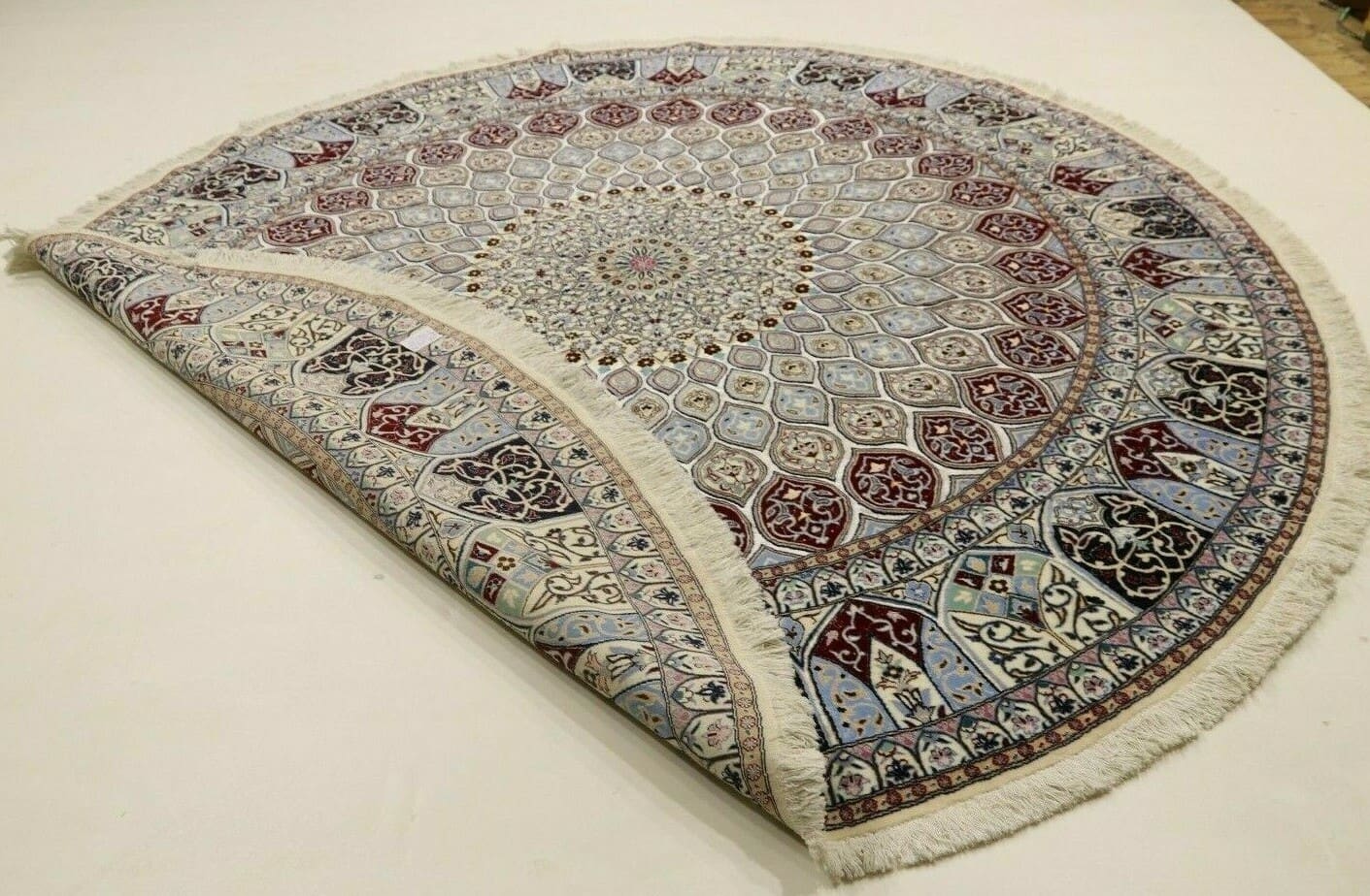 Handgeknüpfter Nain Perserteppich, 250 × 250 cm, Wolle & Seide