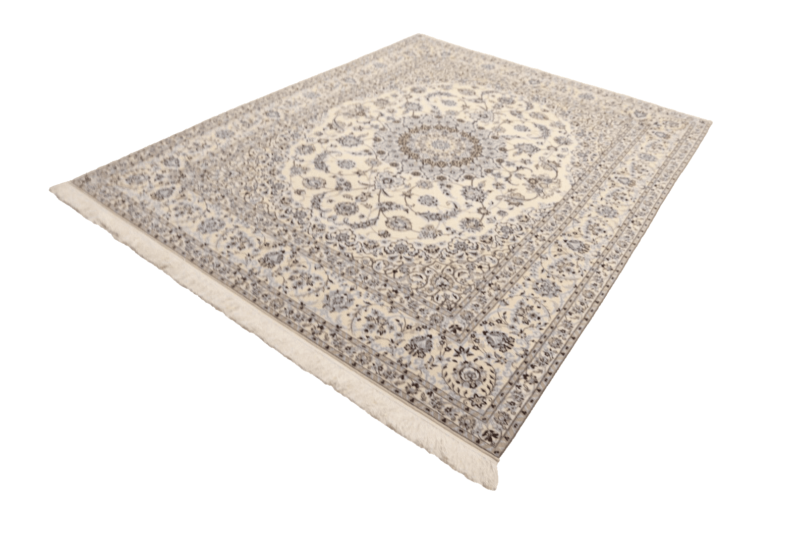 Nain Perserteppich 265 × 209 cm aus Wolle & Seide, handgeknüpft
