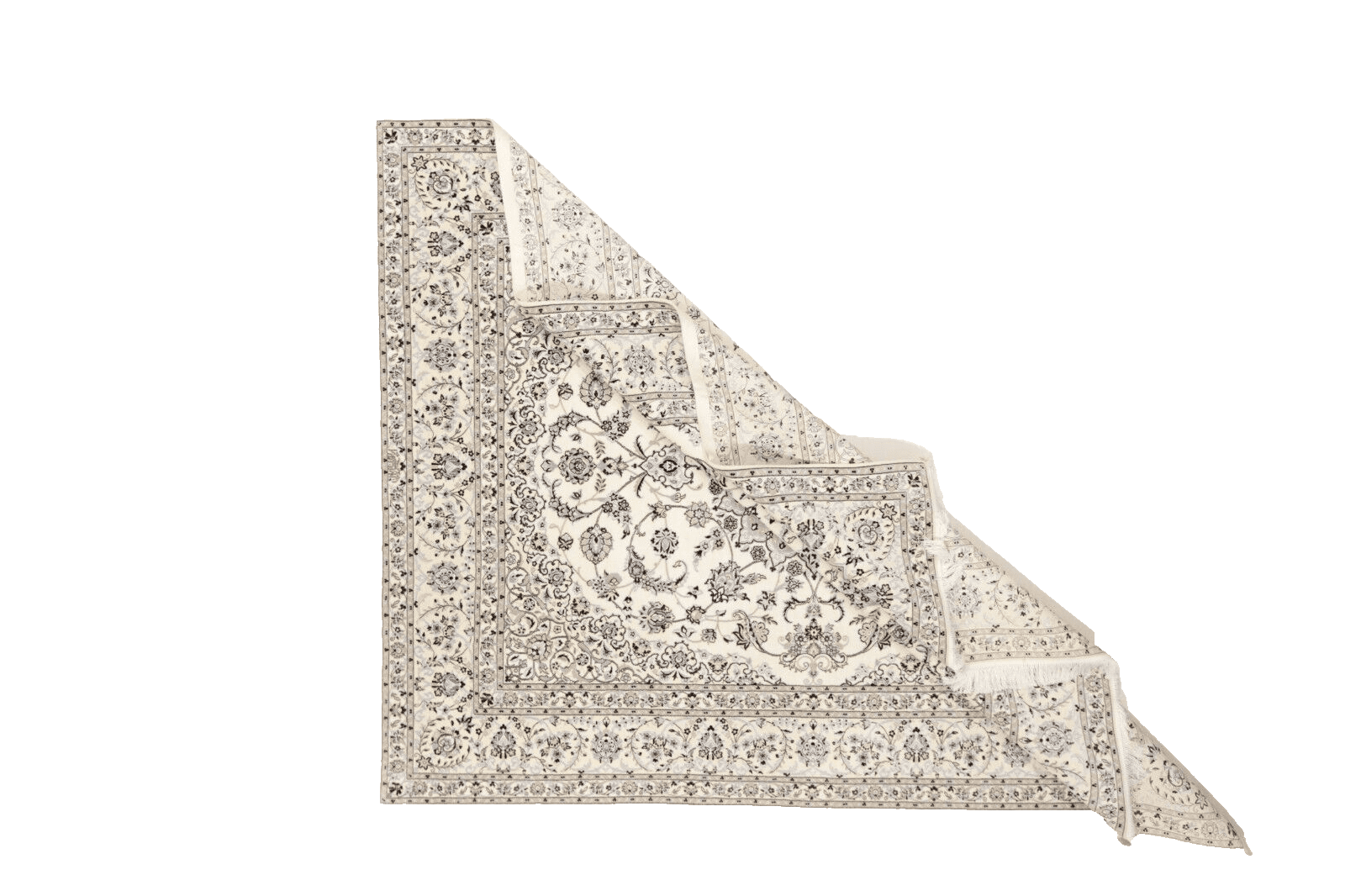 Nain Perserteppich 265 × 209 cm aus Wolle & Seide, handgeknüpft