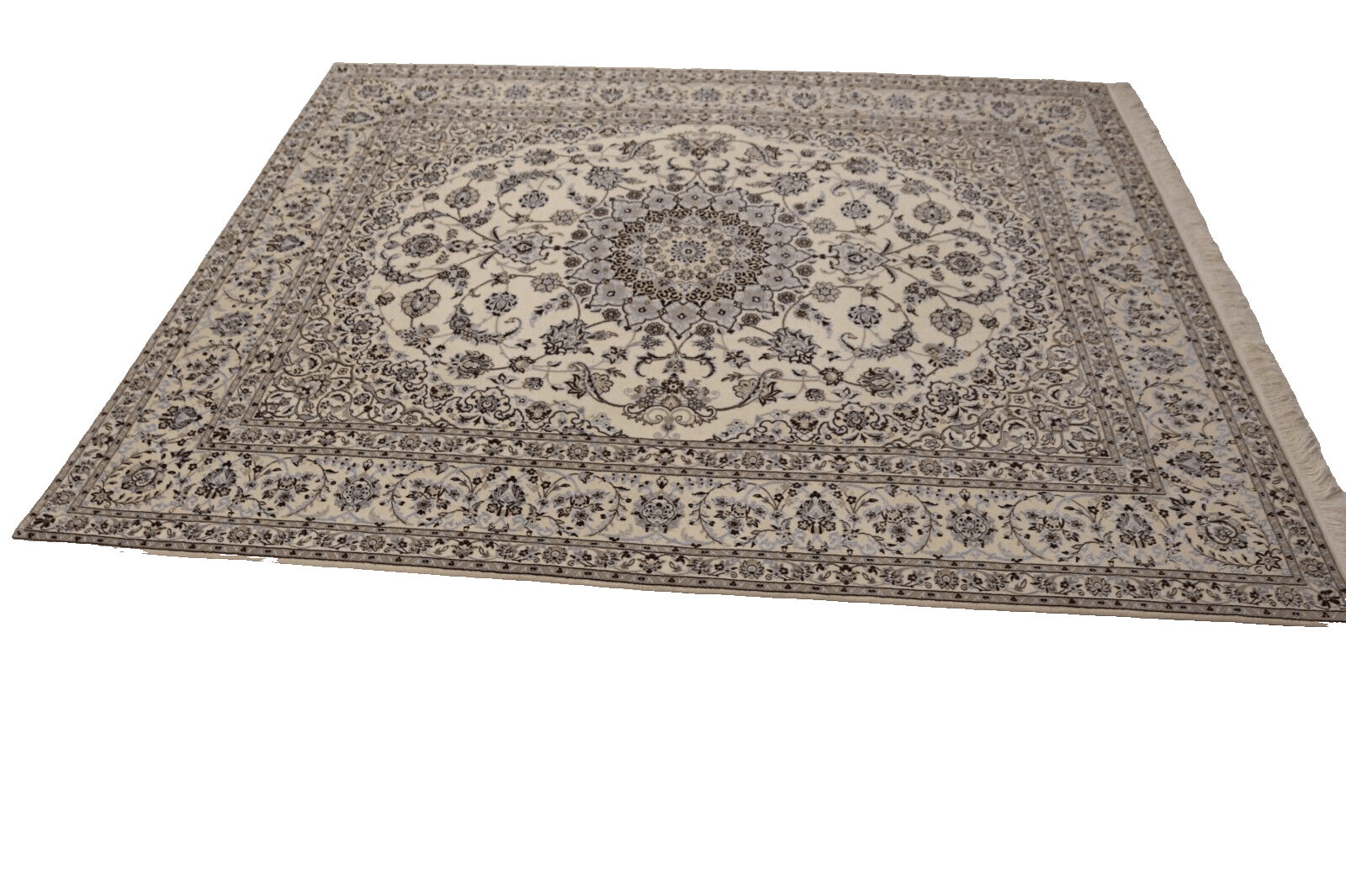 Nain Perserteppich 265 × 209 cm aus Wolle & Seide, handgeknüpft