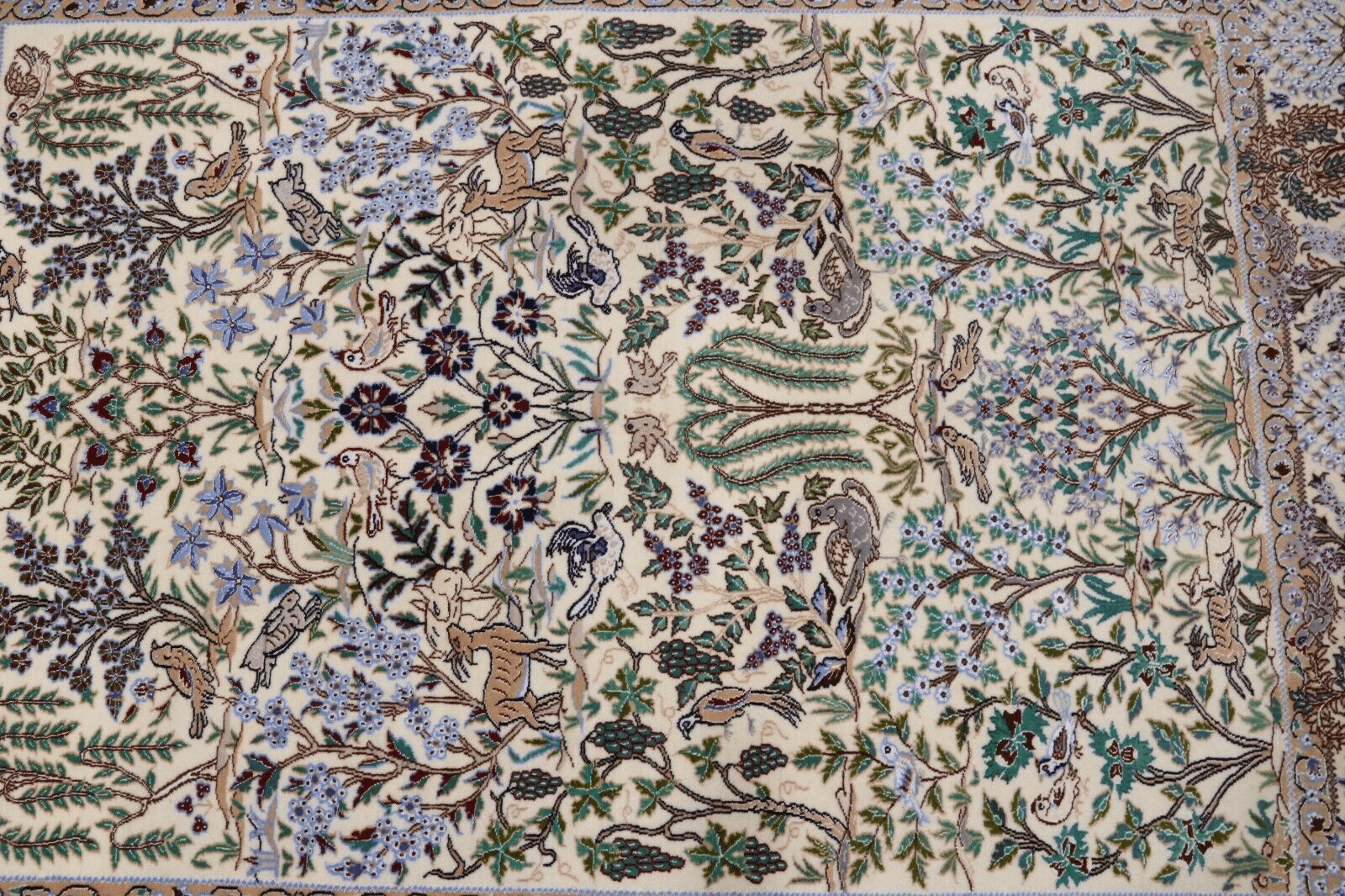 Handgeknüpfter Orientalisch Perserteppich, 164 × 124 cm, Wolle & Seide