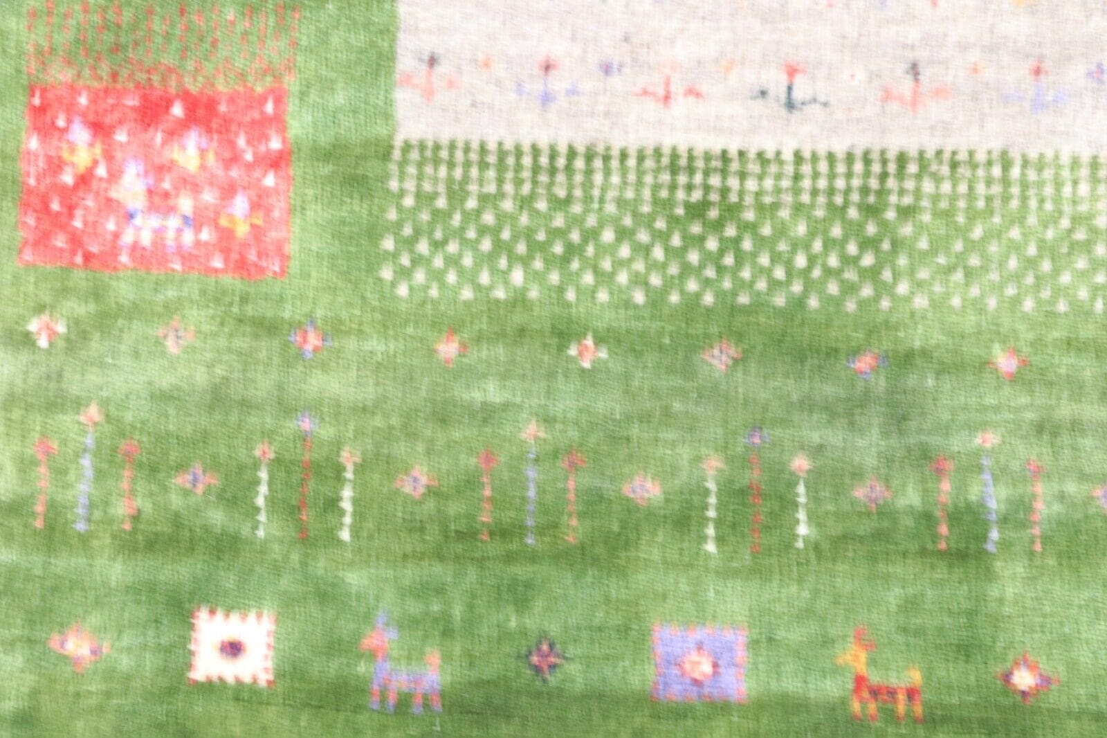 Handgeknüpfter Gabbeh Loribaft Orientteppich, 306 × 211 cm, Wolle