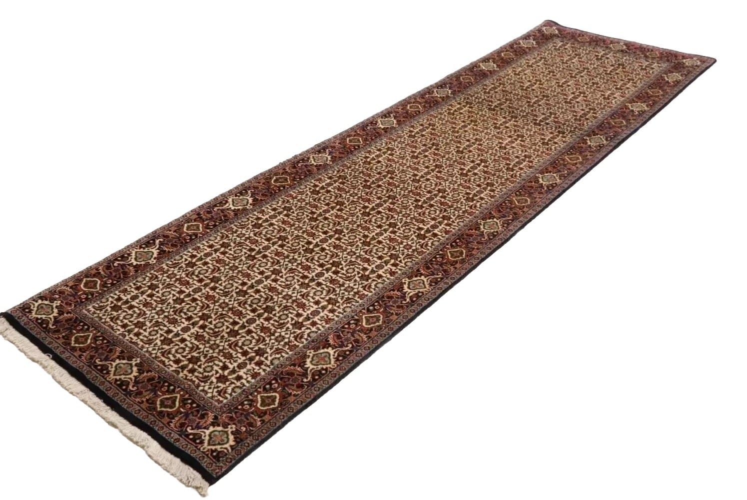 Bijar Perserteppich 300 × 87 cm aus Wolle & Seide, handgeknüpft