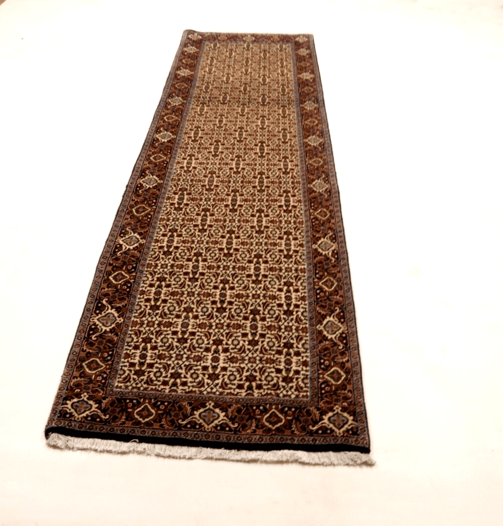 Bijar Perserteppich 300 × 87 cm aus Wolle & Seide, handgeknüpft
