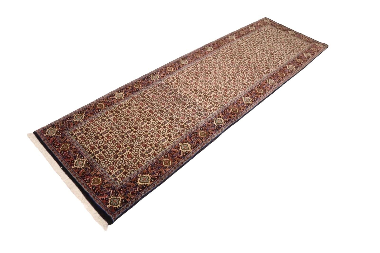 Bijar Perserteppich 300 × 87 cm aus Wolle & Seide, handgeknüpft