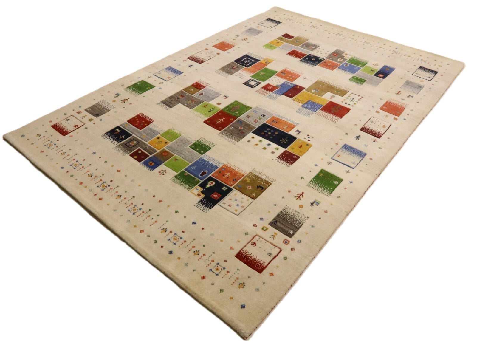 Gabbeh Loribaft Orientteppich 244 × 170 cm aus Wolle, handgeknüpft