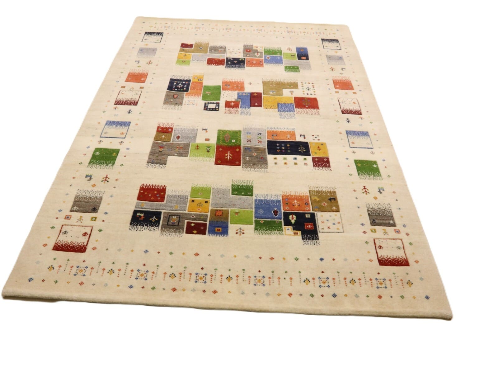 Gabbeh Loribaft Orientteppich 244 × 170 cm aus Wolle, handgeknüpft
