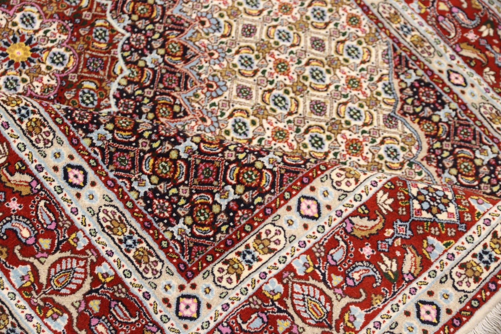 wunderschoner-perserteppich-moud-236-x-161-cm-400000-knoten-handgeknupft Handgeknüpfter Moud Perserteppich 234 × 160 cm