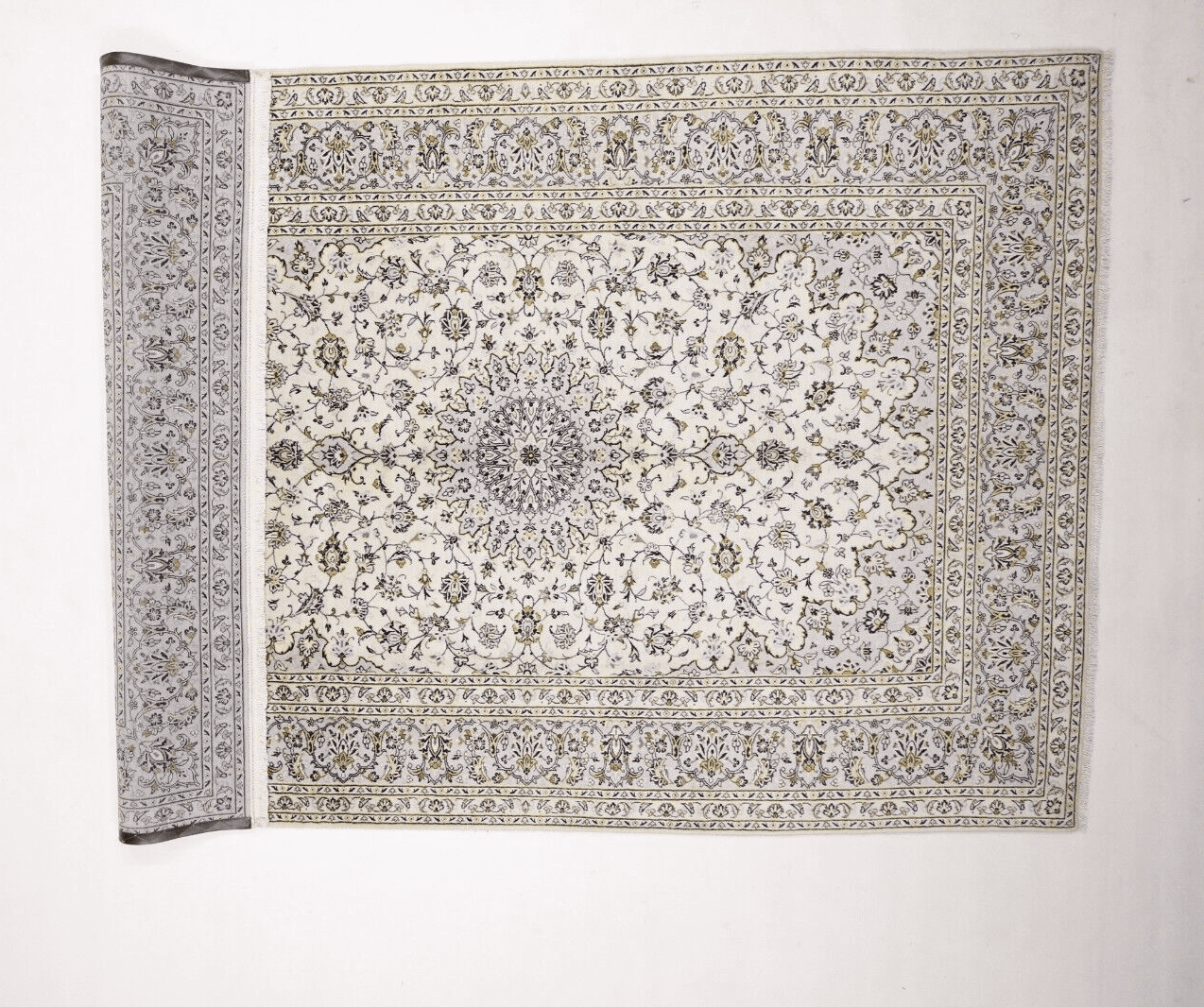 Handgeknüpfter Kashan Perserteppich, 353 × 240 cm, Wolle