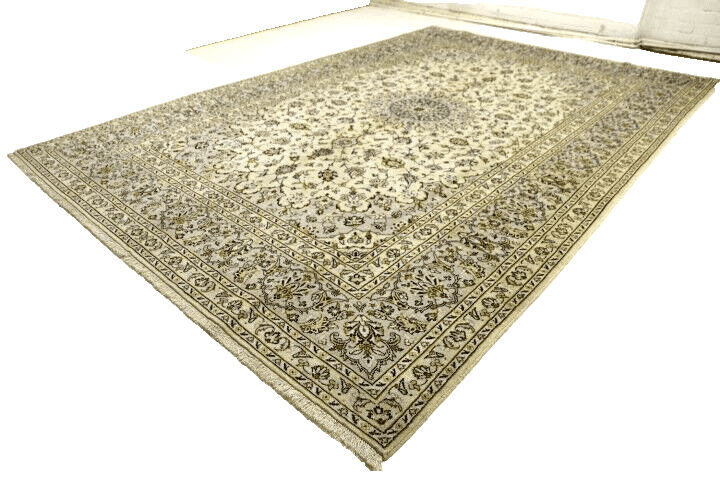 Handgeknüpfter Kashan Perserteppich, 353 × 240 cm, Wolle