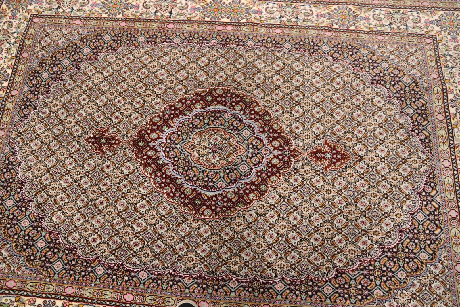 Handgeknüpfter Moud Perserteppich 237 × 162 cm