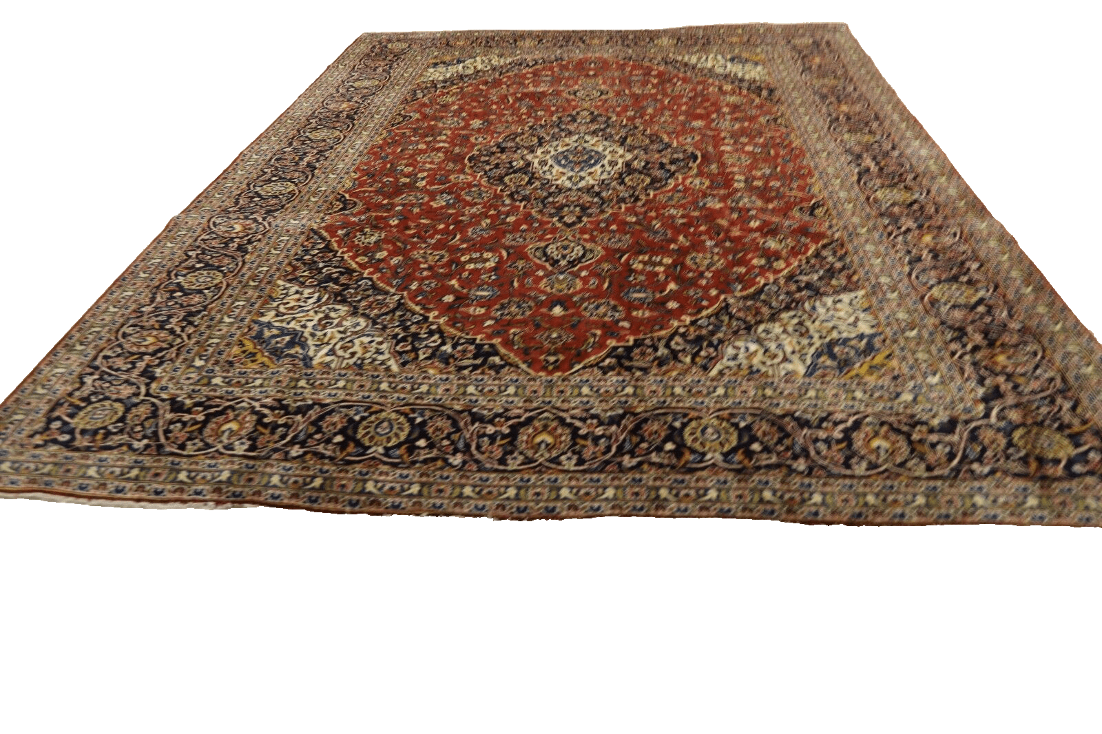 Kashan Perserteppich 405 × 305 cm aus Wolle, handgeknüpft