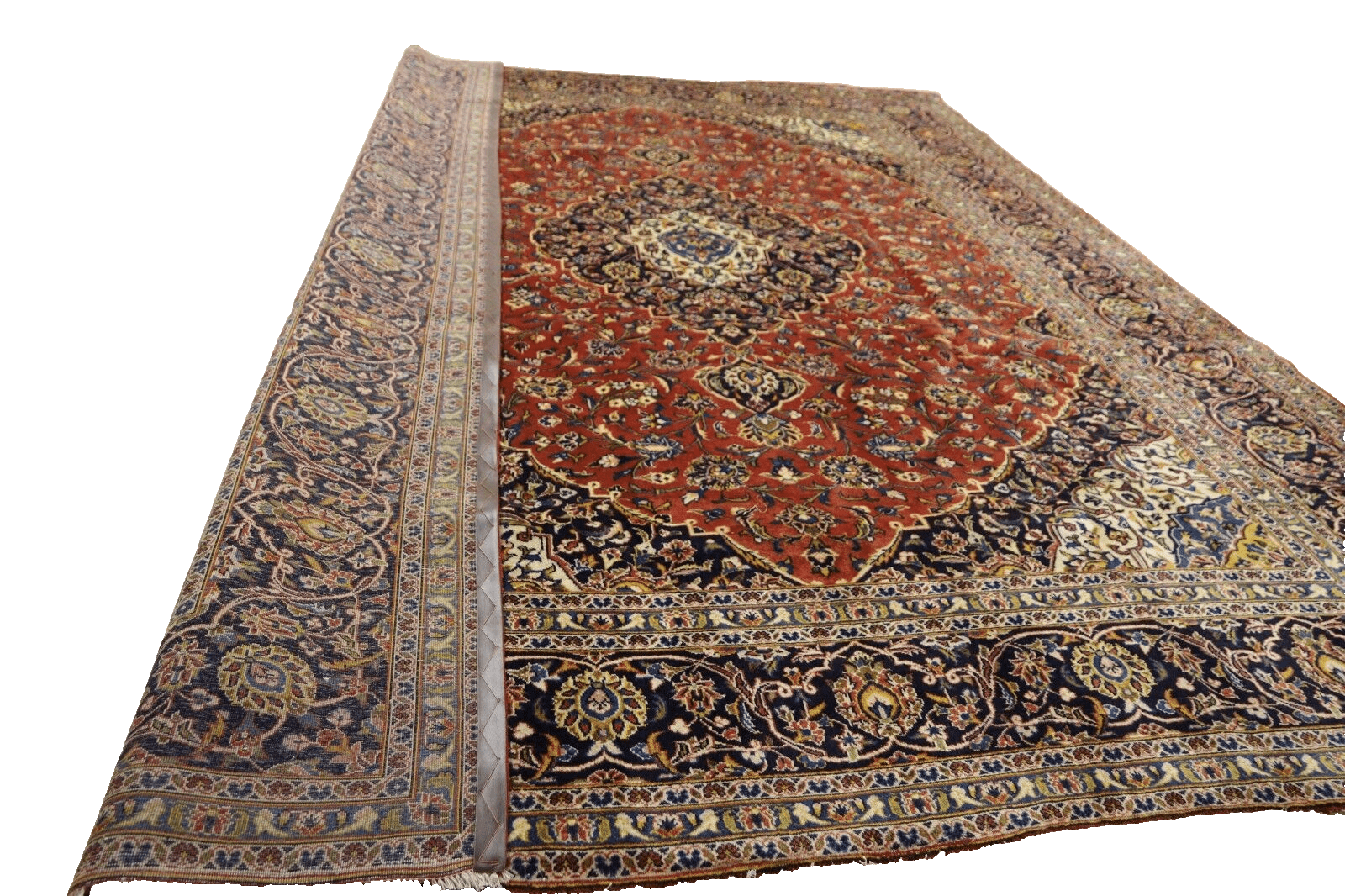 Kashan Perserteppich 405 × 305 cm aus Wolle, handgeknüpft