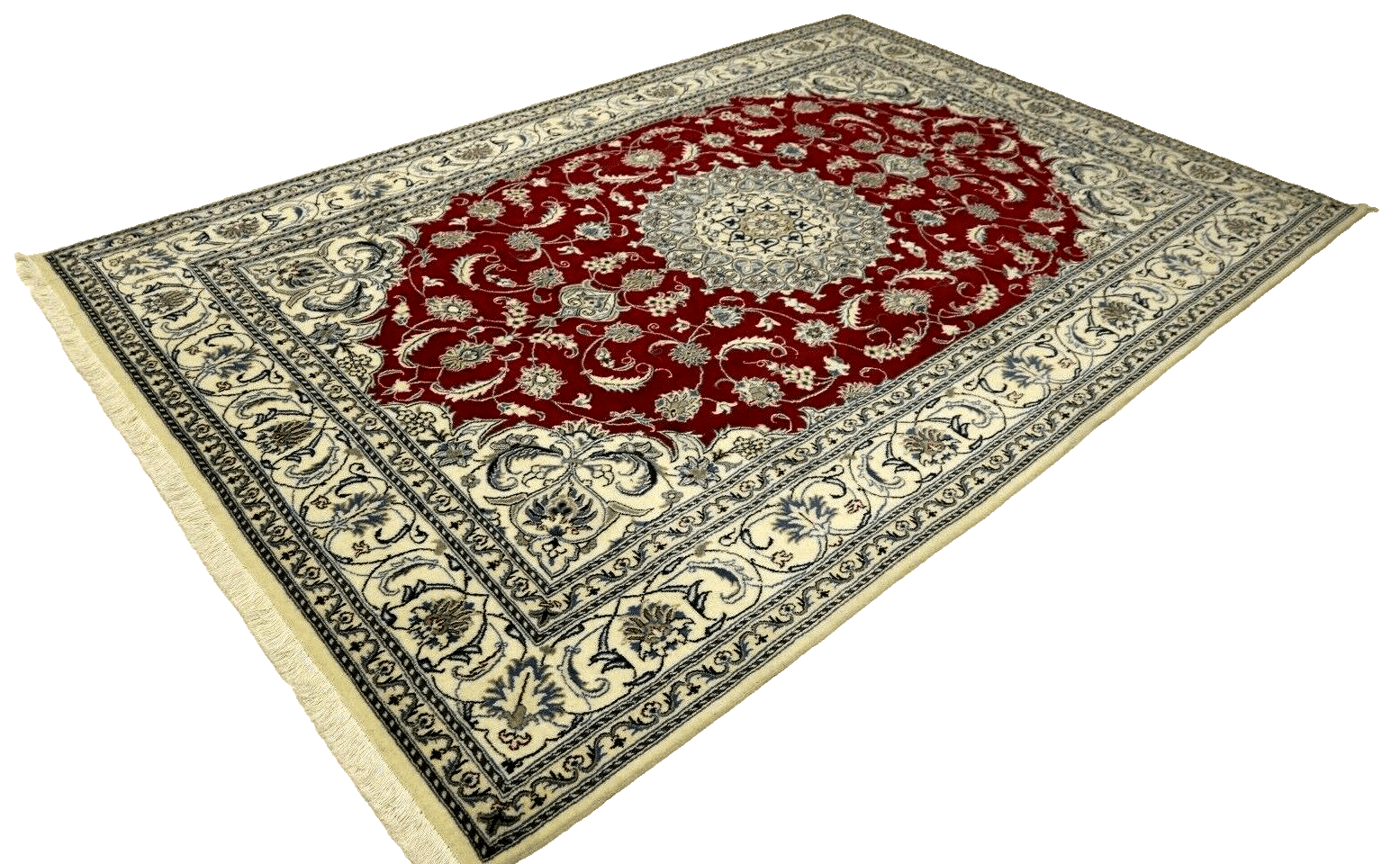 Nain Perserteppich 297 × 200 cm aus Wolle & Seide, handgeknüpft
