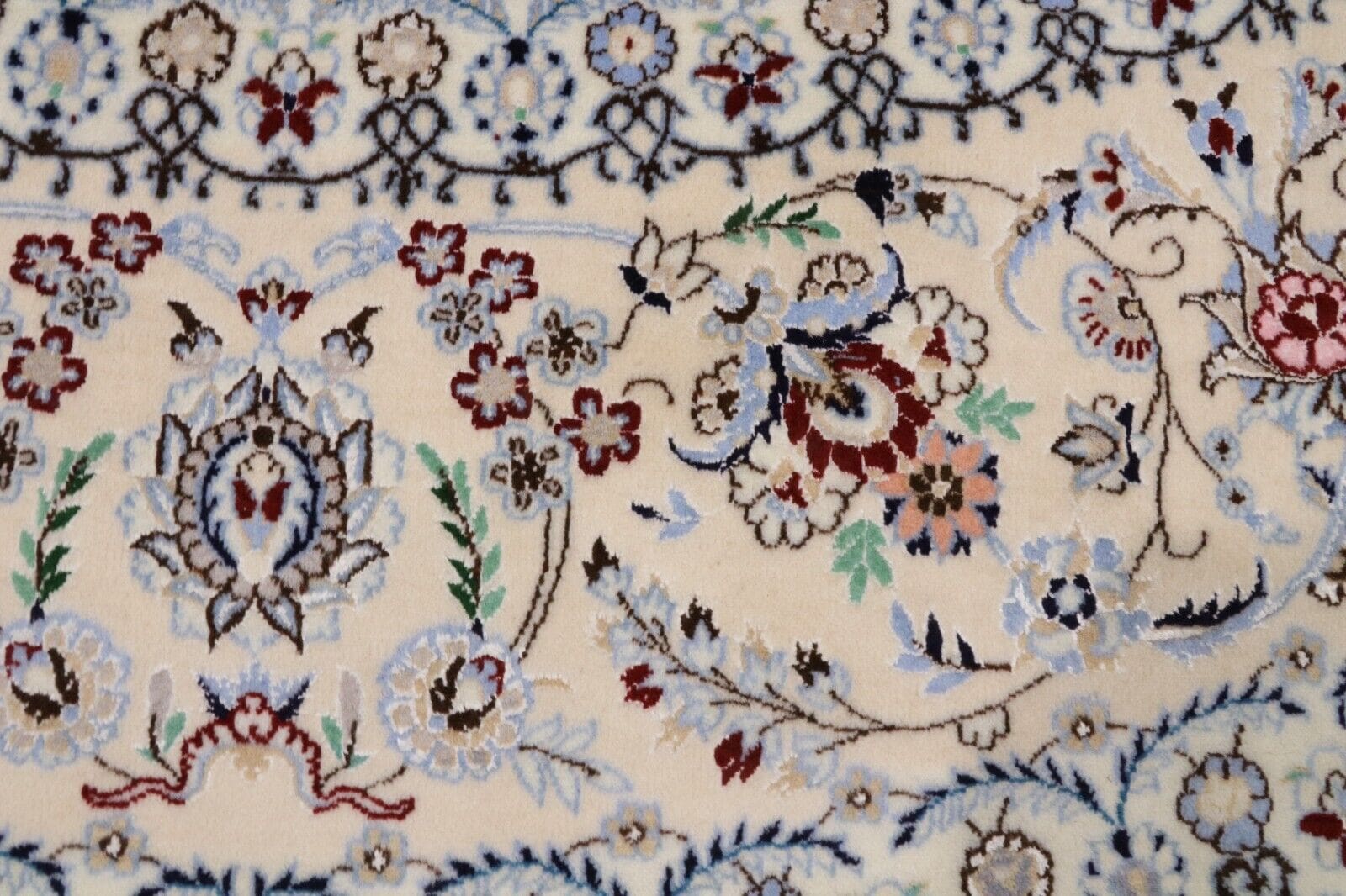 Handgeknüpfter Nain Perserteppich, 250 × 250 cm, Wolle & Seide