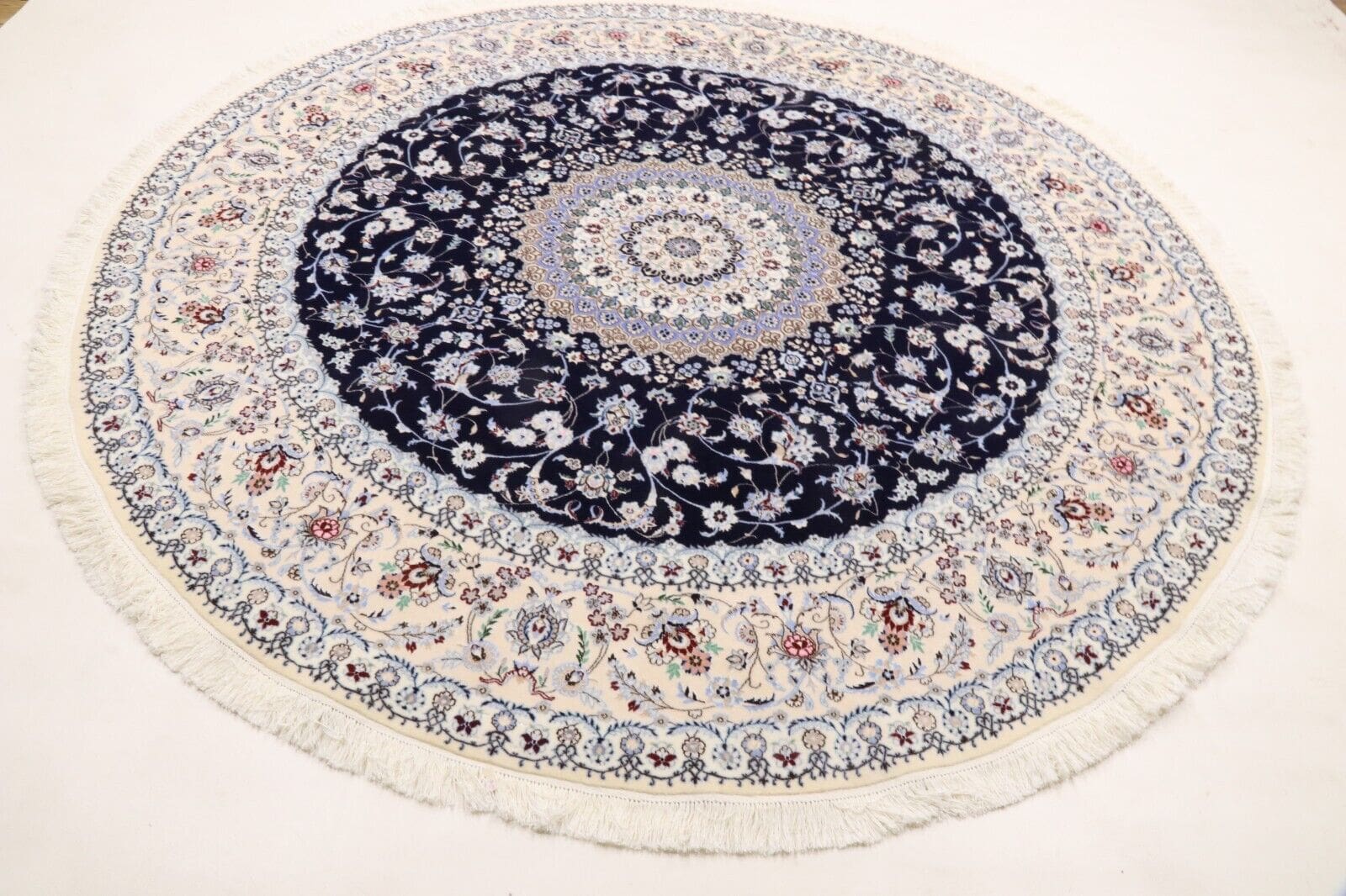 Handgeknüpfter Nain Perserteppich, 250 × 250 cm, Wolle & Seide