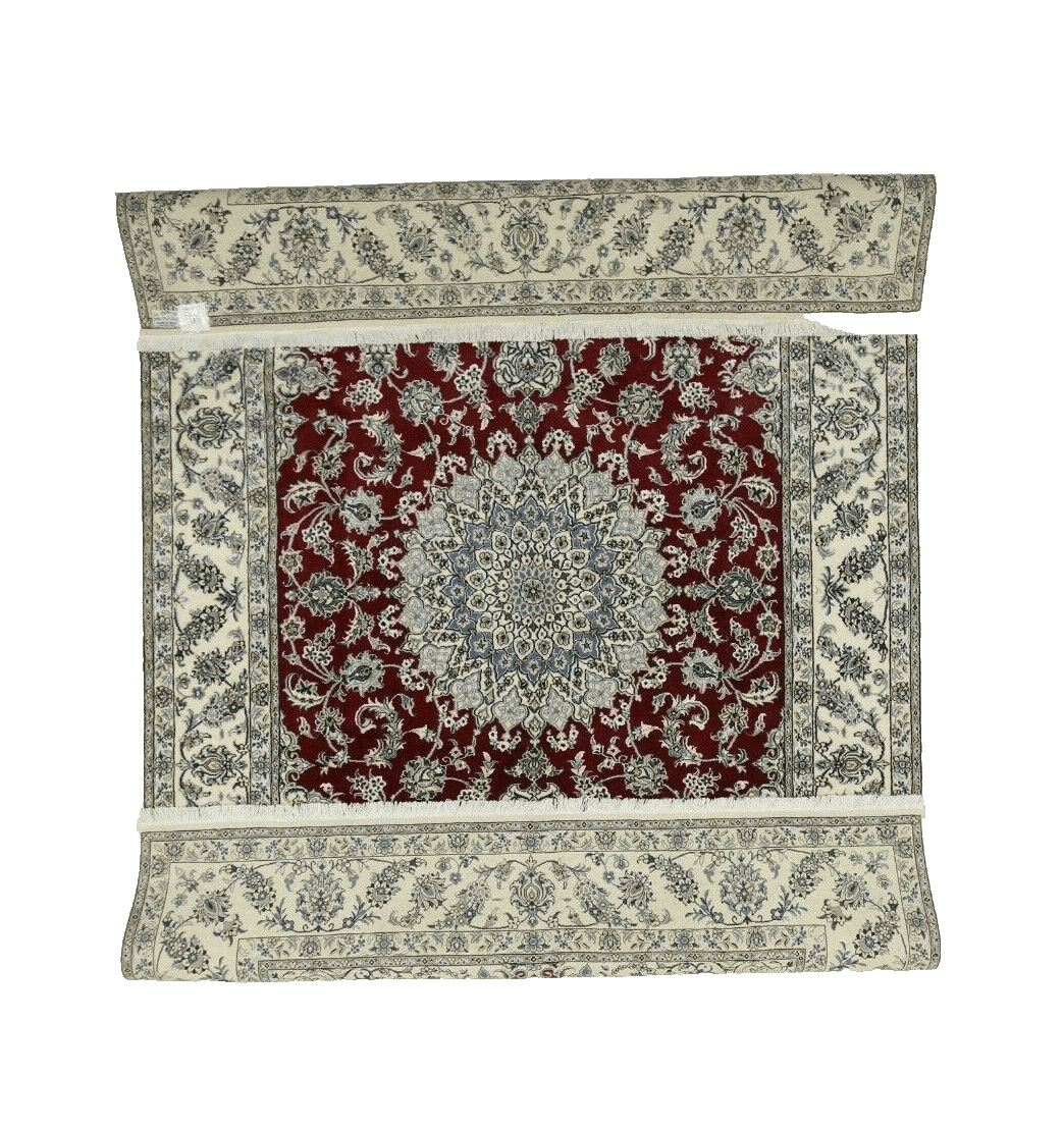Nain Perserteppich 346 × 246 cm aus Seide, handgeknüpft
