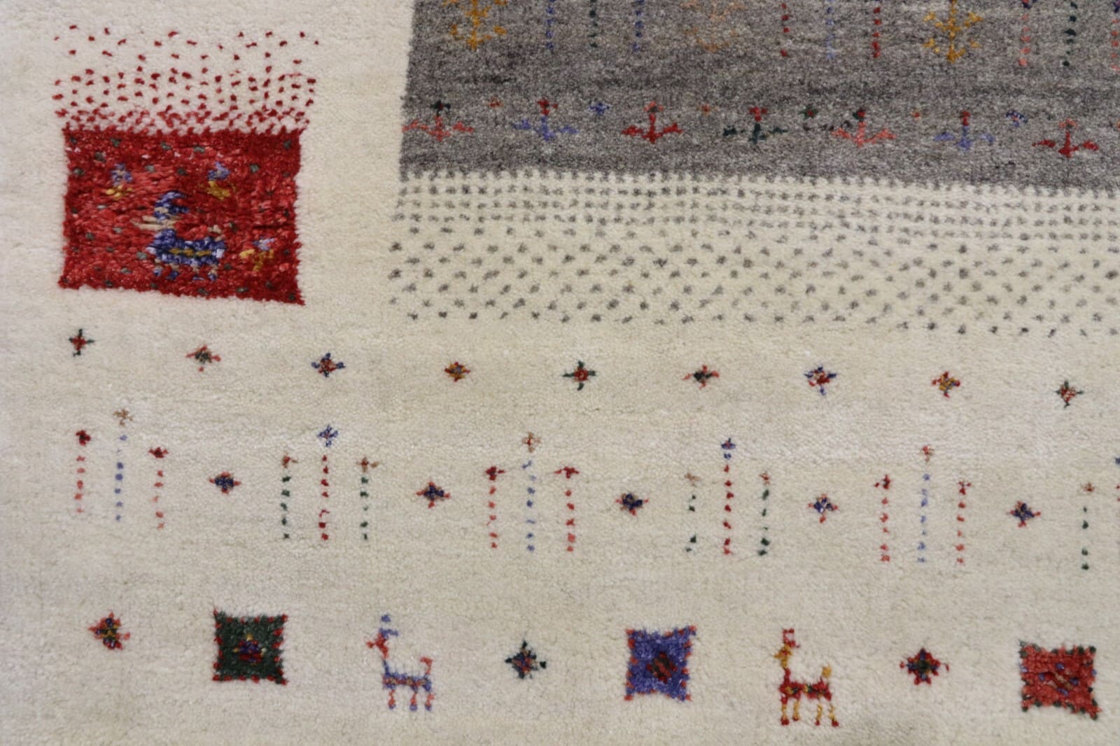 Handgeknüpfter Gabbeh Loribaft Perserteppich, 310 × 210 cm, Wolle