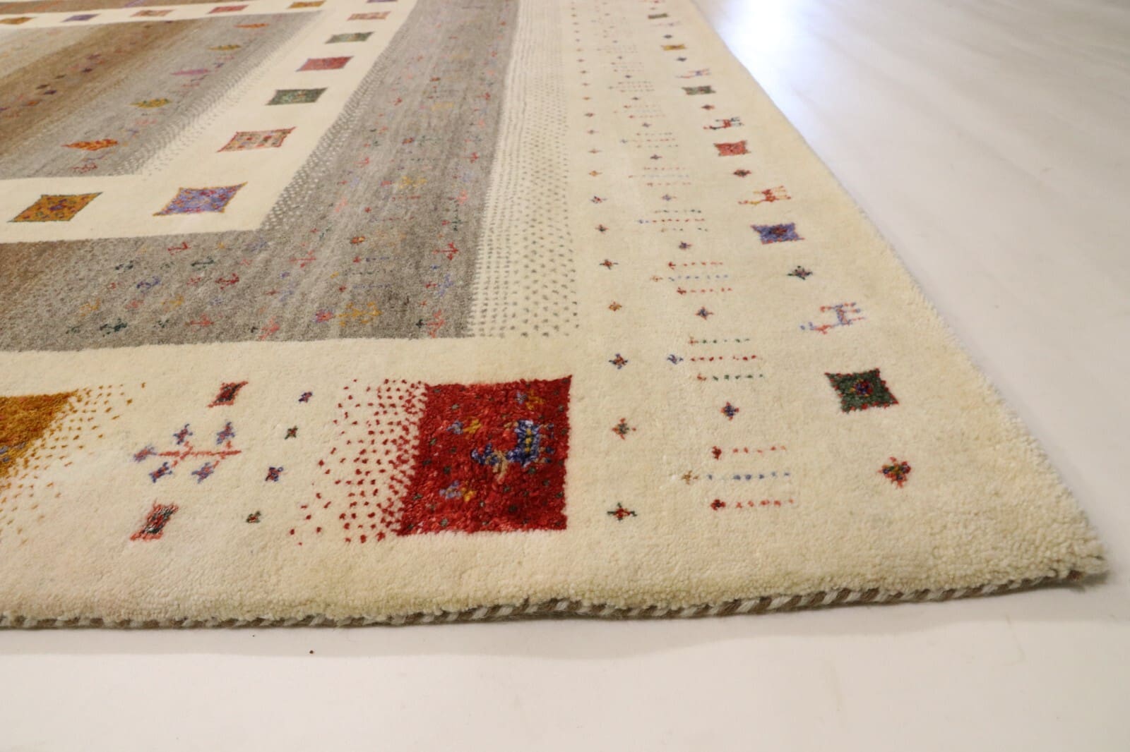 Handgeknüpfter Gabbeh Loribaft Perserteppich, 310 × 210 cm, Wolle